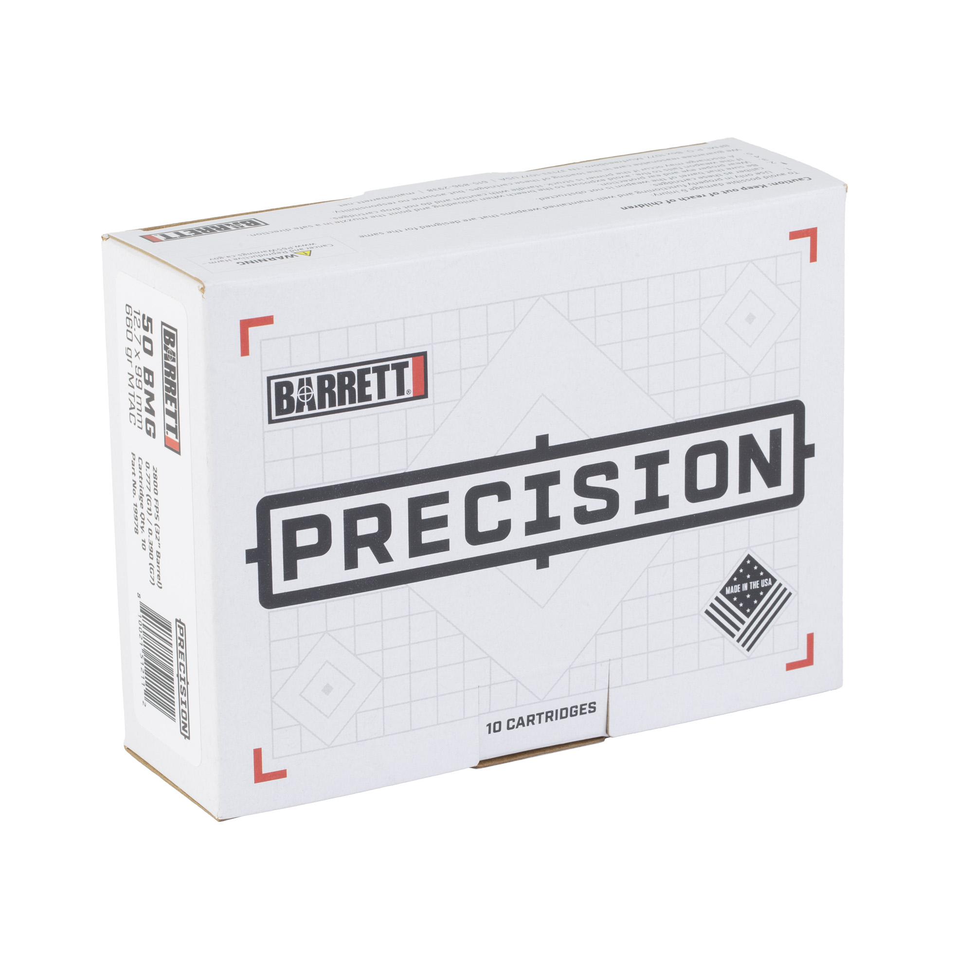 Barrett Ammo 50 BMG 660gr Copper - 10rd-img-1