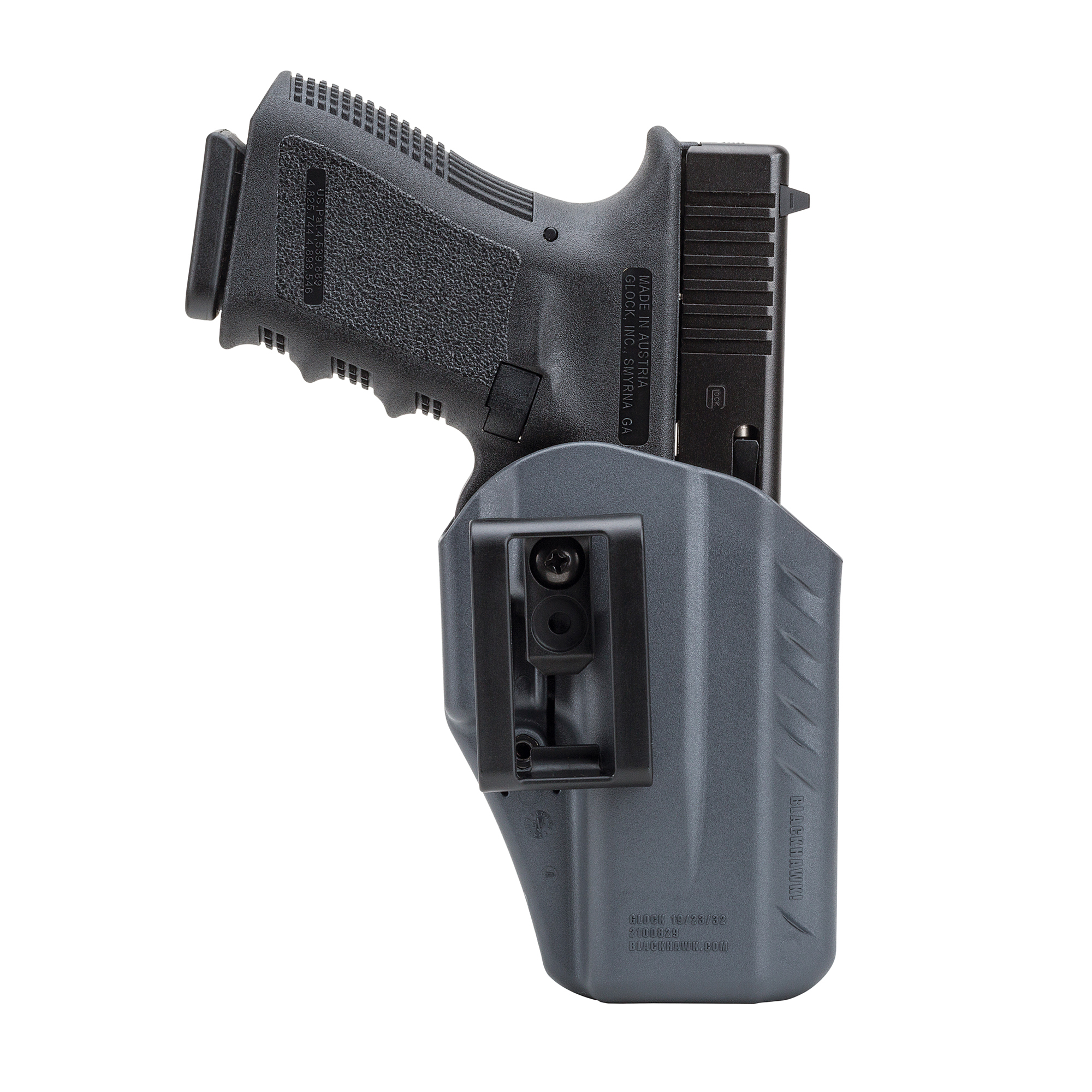 BLACKHAWK Glock 19/23/32 A.R.C. – Appendix Reversible Carry Ambidextrous Polymer Inside Waistband Holster – Urban Gray