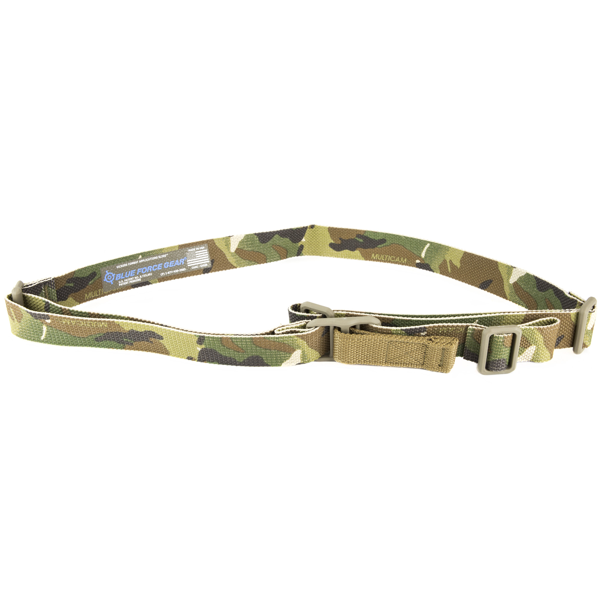 Blue Force Gear Molded Acetal Adjuster No Quick Release Attached with TriGlide instead of Loop Lock Sling – MultiCam