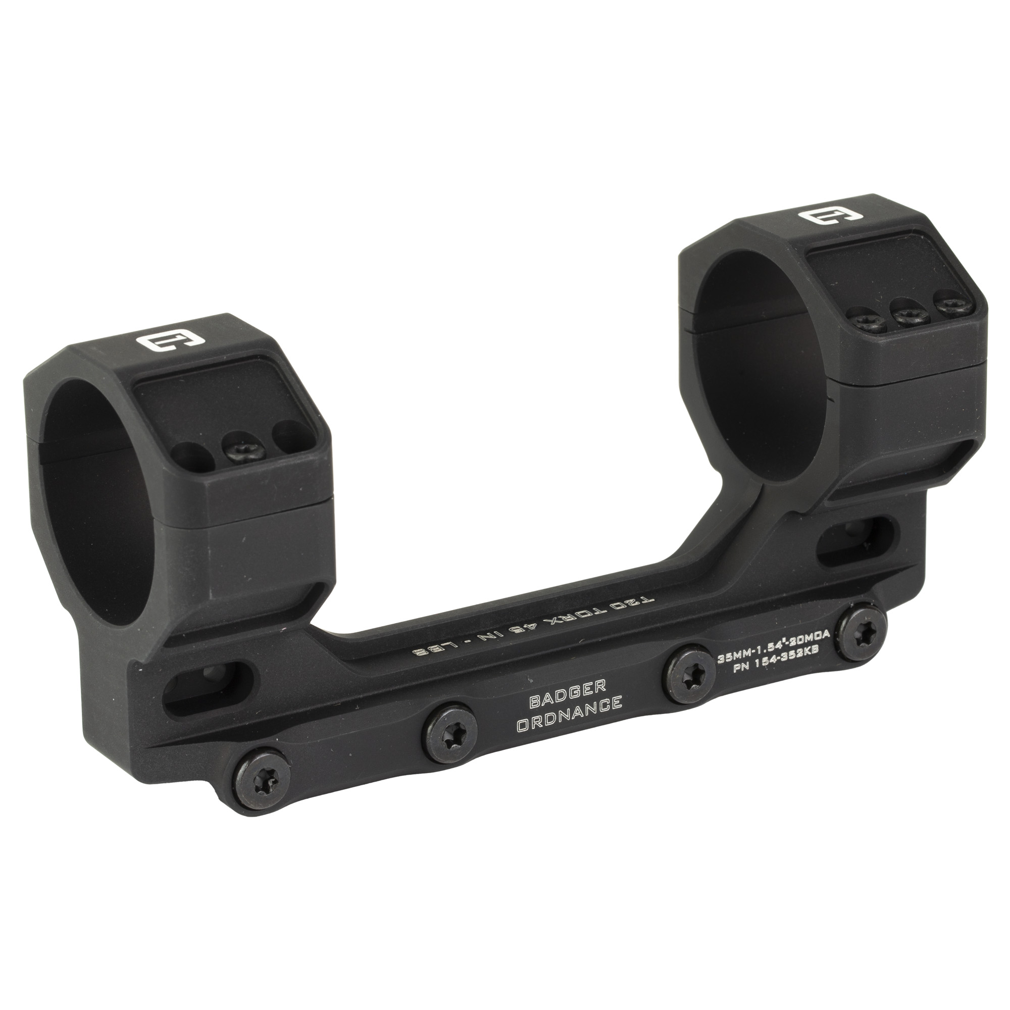 Badger Ordnance Picatinny Condition One Max Mount 35mm – Black