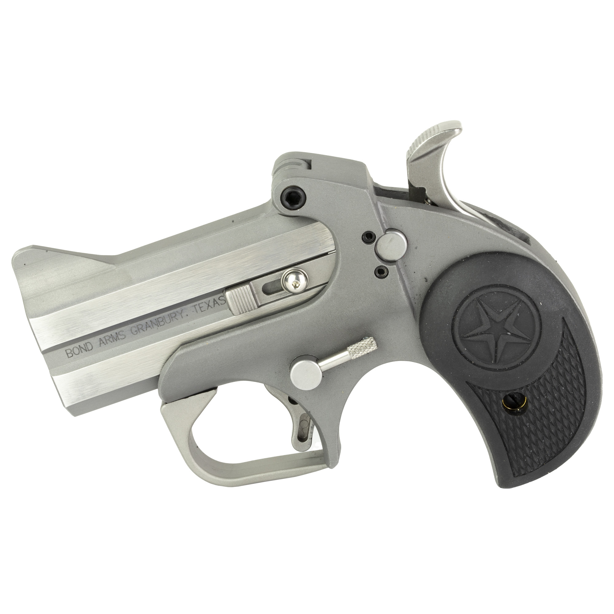 Bond Arms Rowdy Derringer 3″ 410 Gauge 2.5″ 45 Long Colt 2rd Fixed Sights – Silver