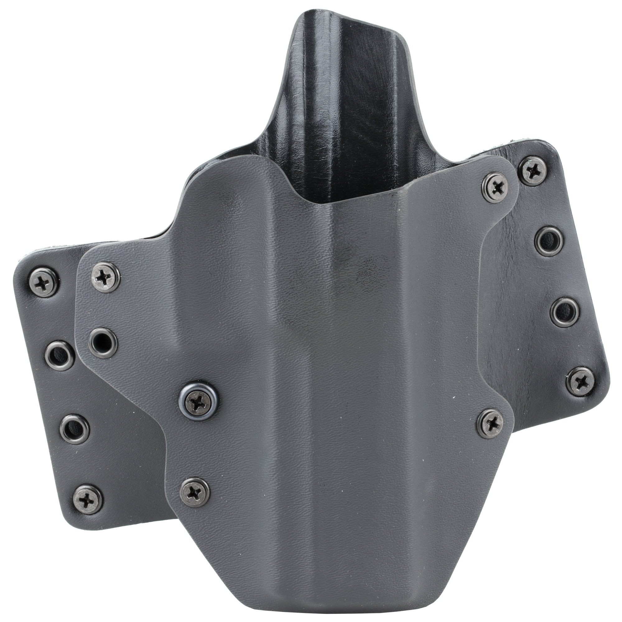 BlackPoint Tactical Sig P320 Leather Wing OWB Right Hand Leather, Kydex Belt Holster – Black