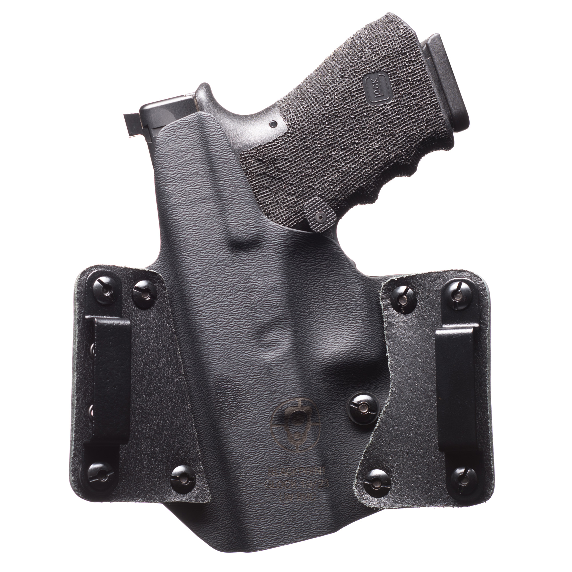 BlackPoint Tactical Sig P365 Leather Wing OWB Right Hand Leather, Kydex Belt Holster – Black