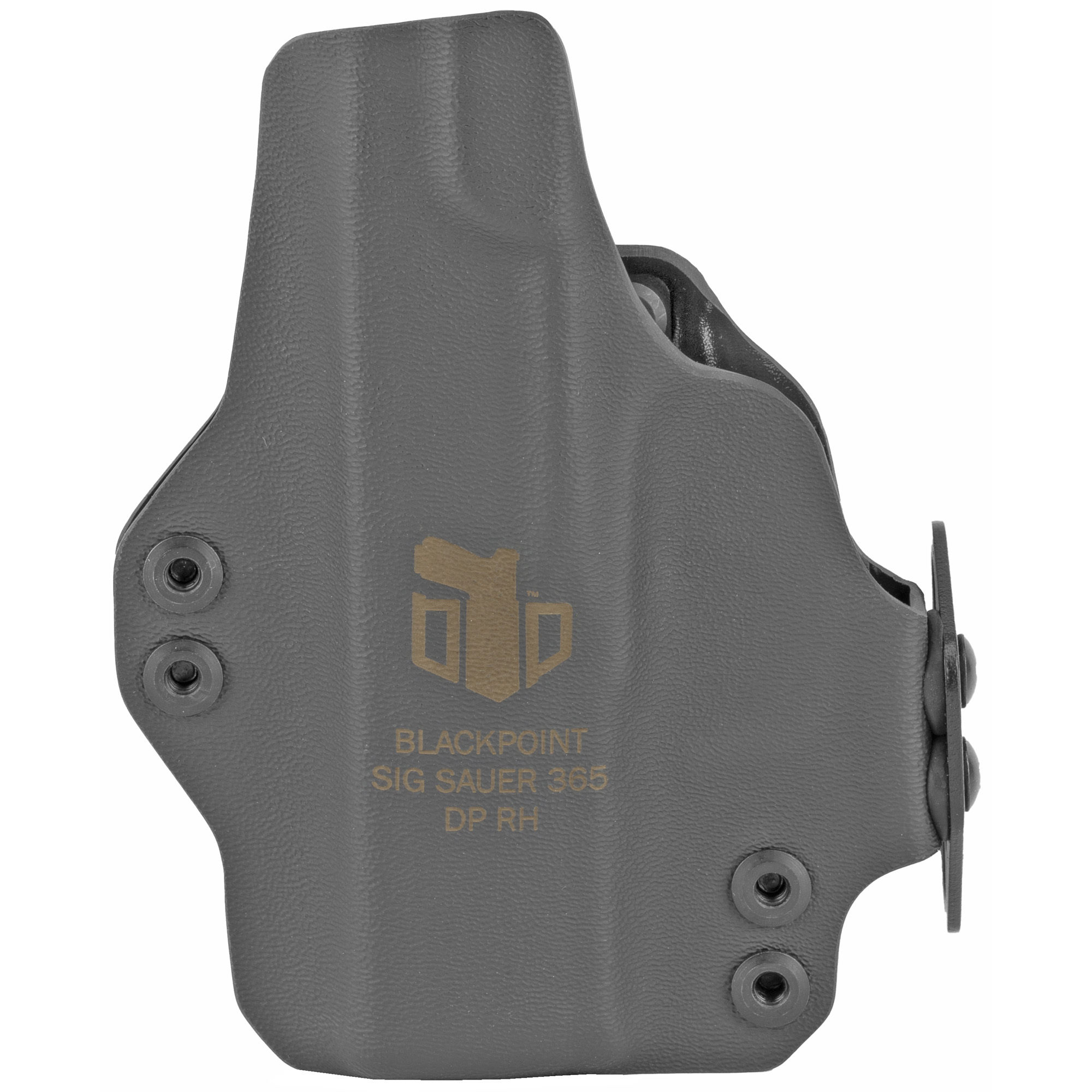 BlackPoint Tactical Sig P365 Dual Point Right Hand Leather, Kydex Appendix Inside the Waistband – Black