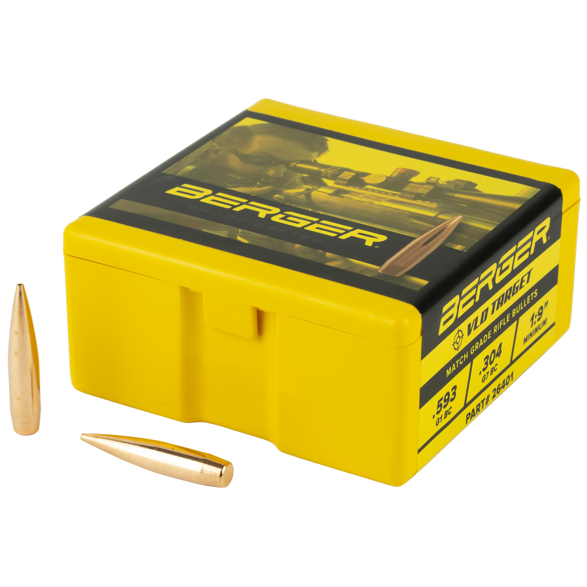 Berger Bullets 6.5MM .264 140gr Lead and Copper VLD Target – 100