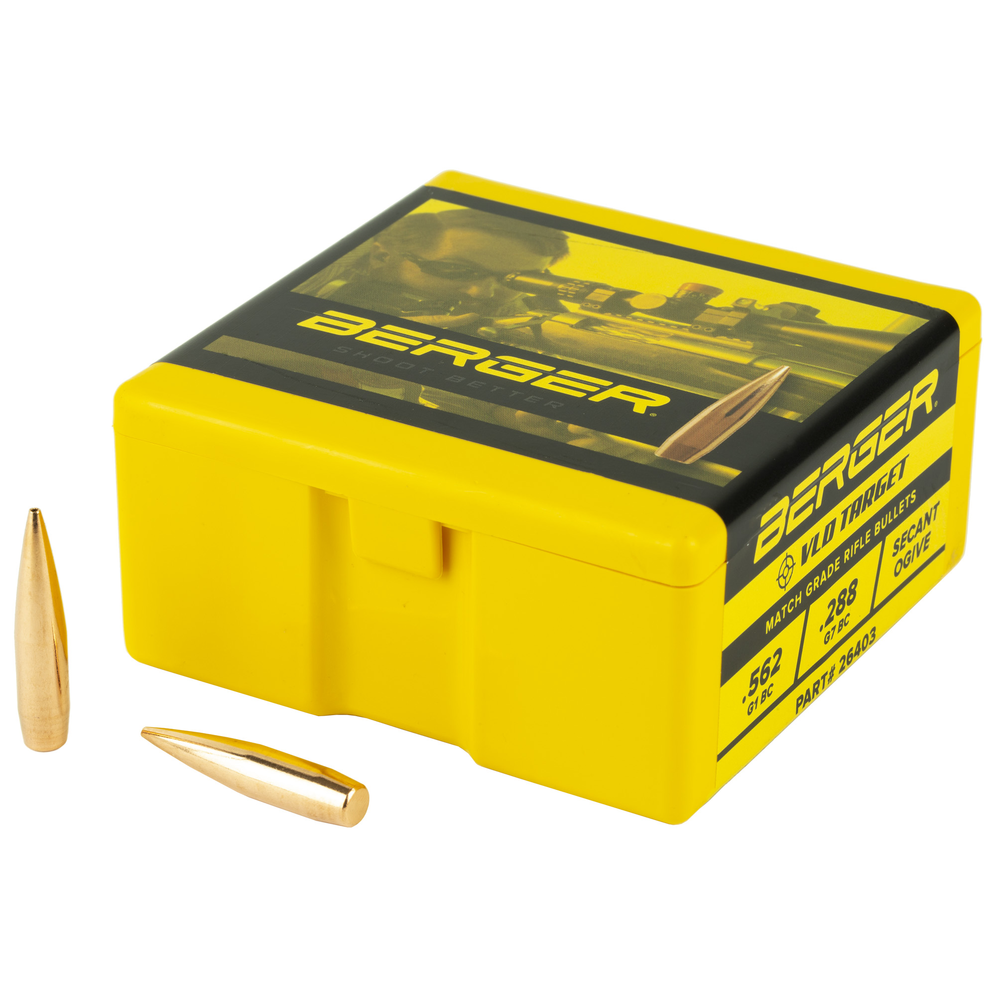 Berger Bullets 6.5MM .264 130gr Lead and Copper VLD Target – 100