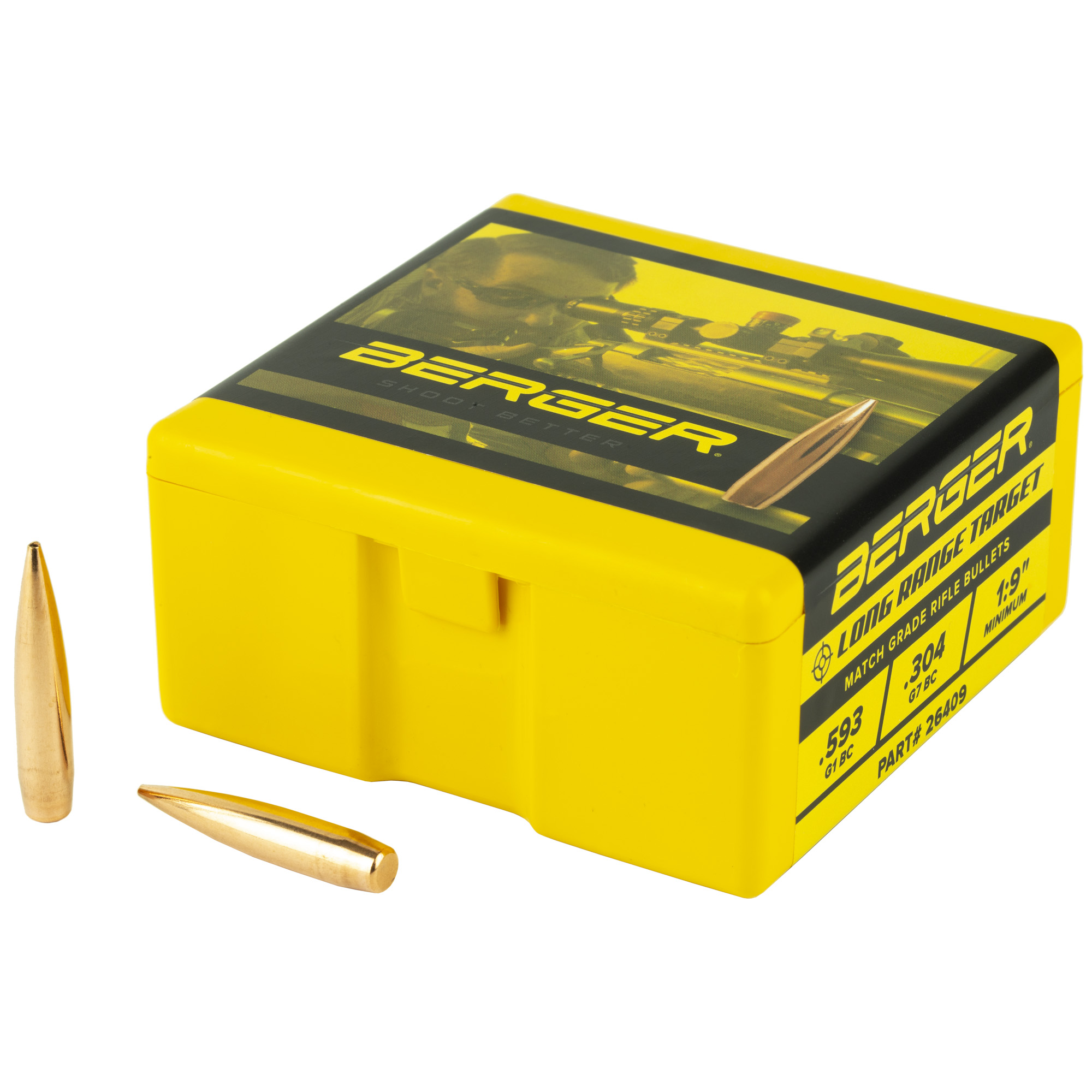 Berger Bullets 6.5MM .264 140gr Lead and Copper Long Range BT Target – 100