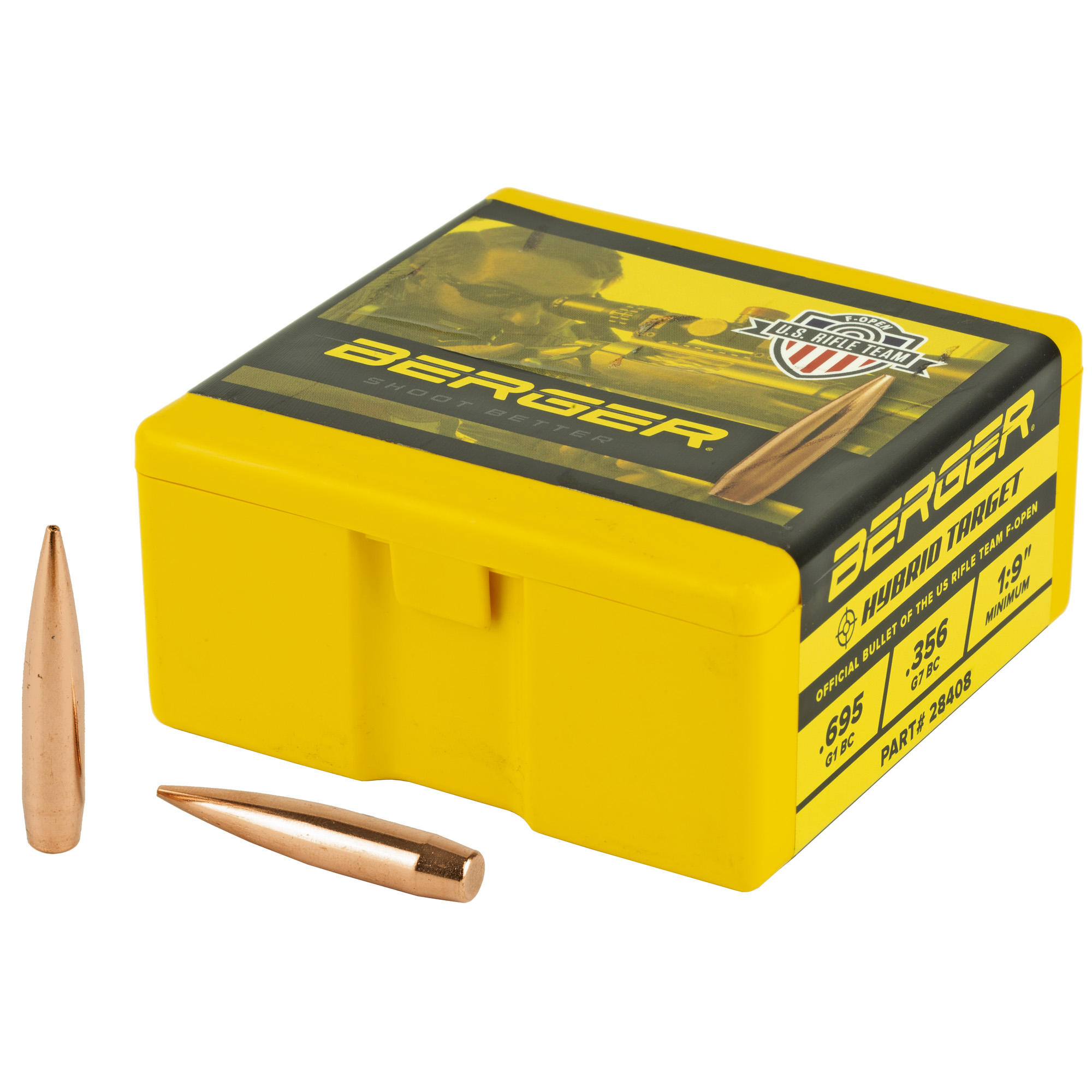 Berger Bullets 7MM .284 184gr Lead and Copper Hybrid Target – 100