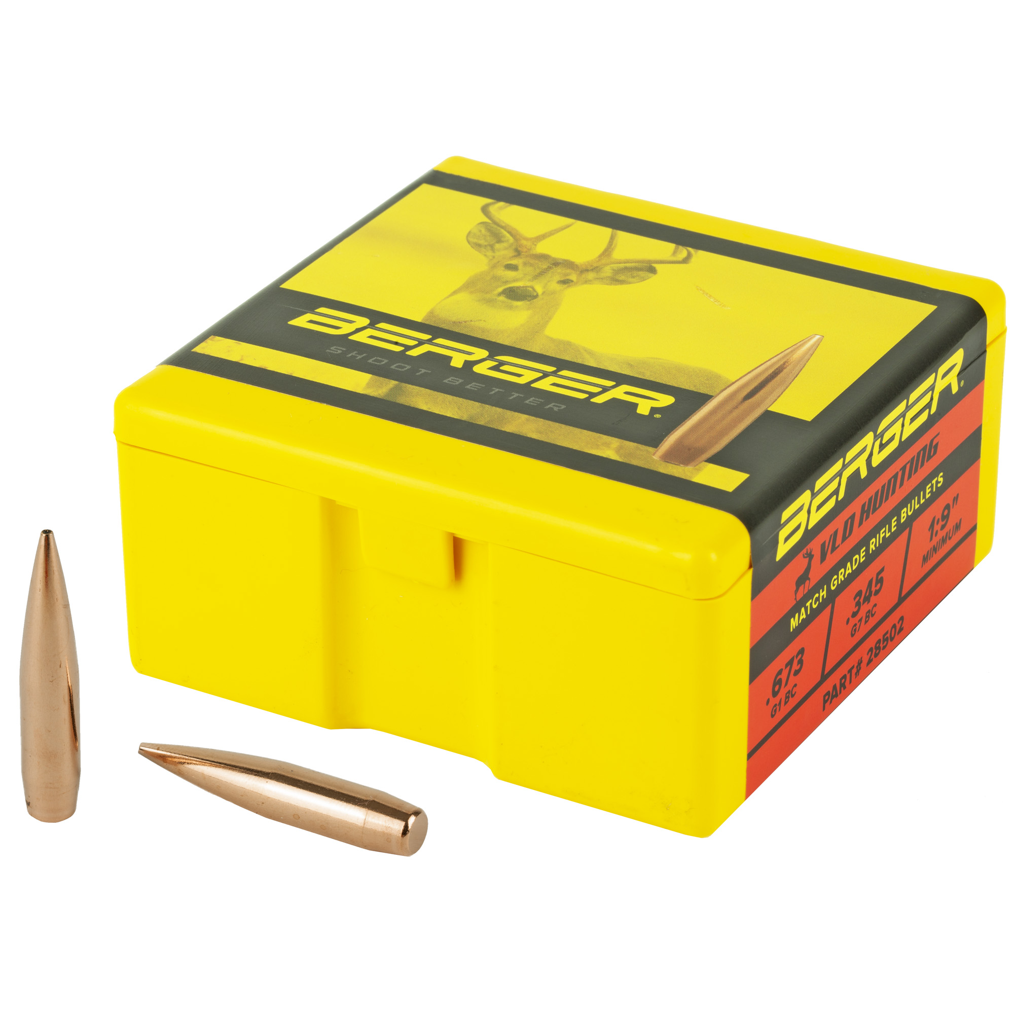 Berger Bullets 7MM .284 180gr Lead and Copper VLD Hunting – 100