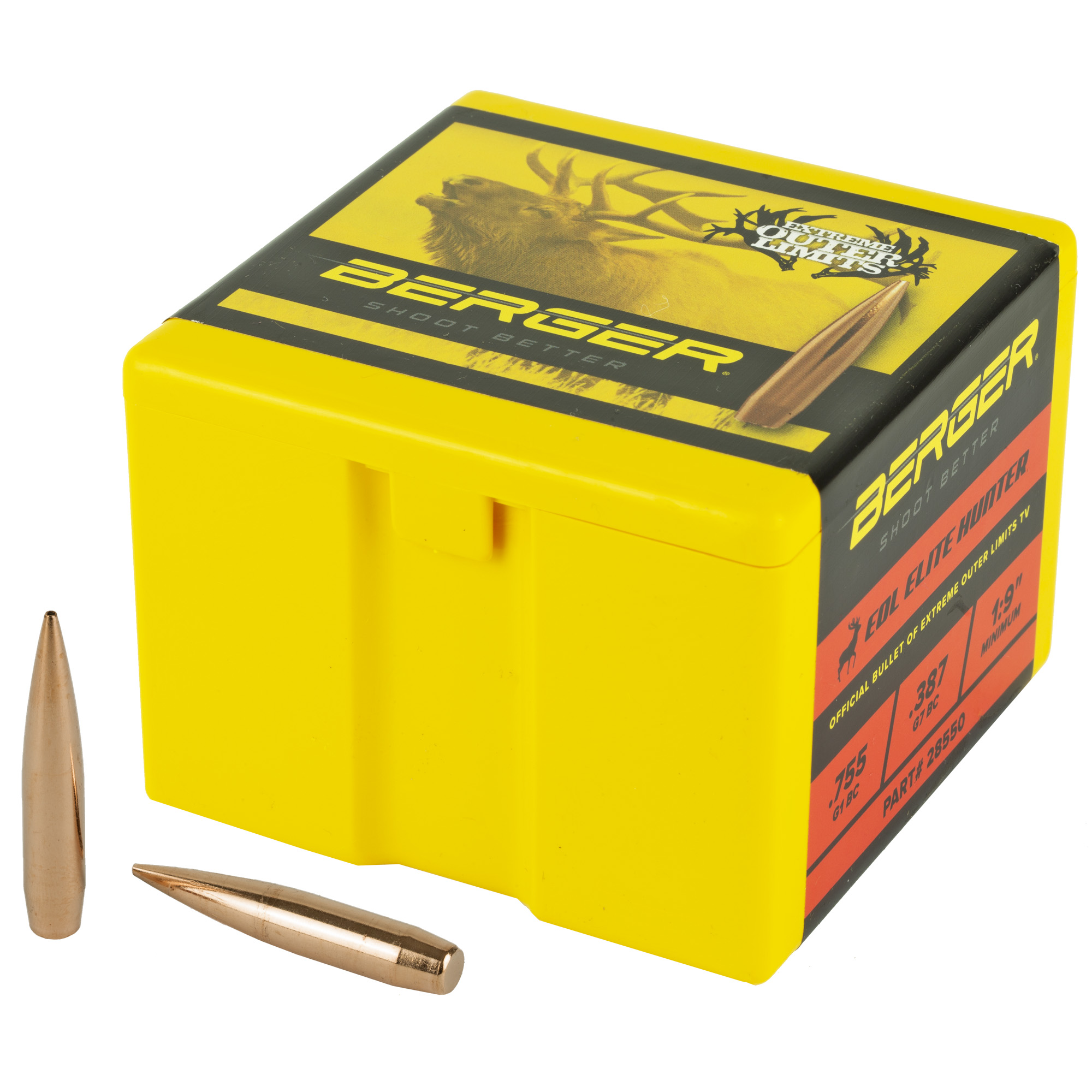 Berger Bullets 7MM .284 195gr Lead and Copper Elite Hunter – 100