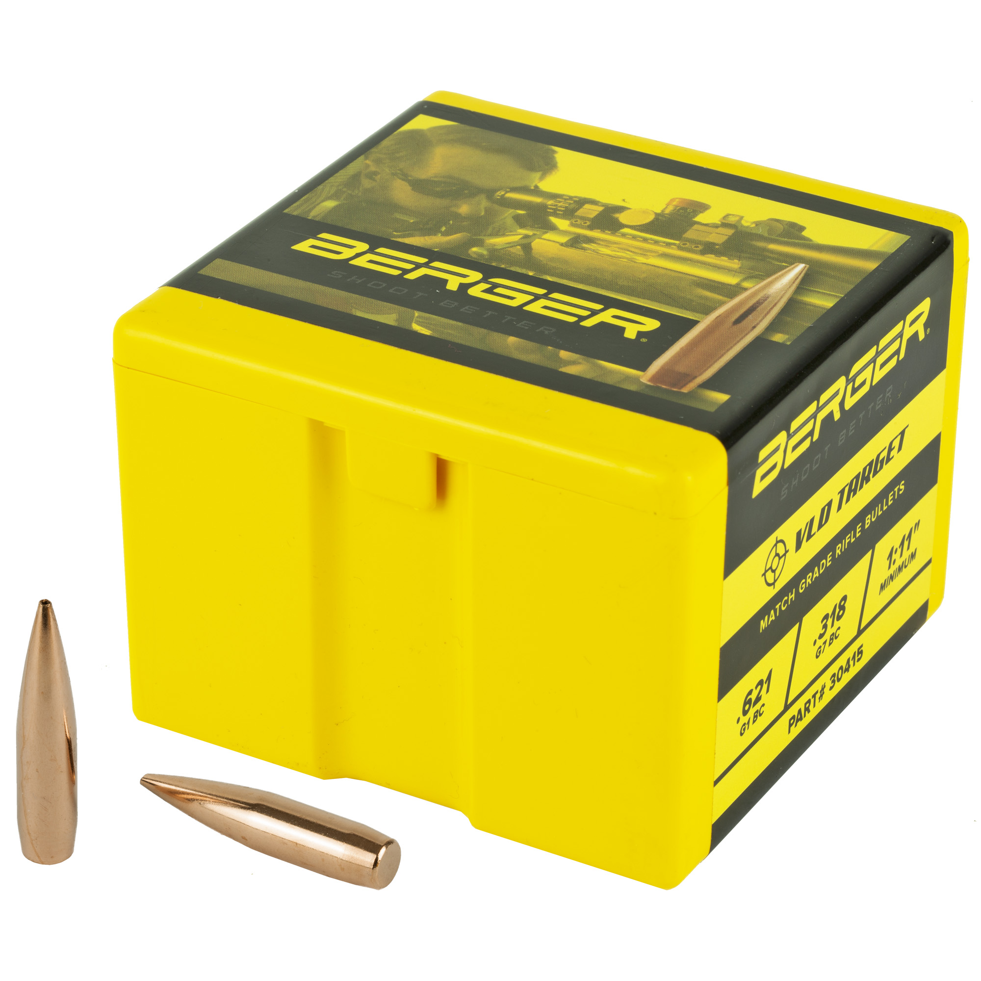 Berger Bullets 30 Caliber .308 210gr Lead and Copper VLD Target – 100