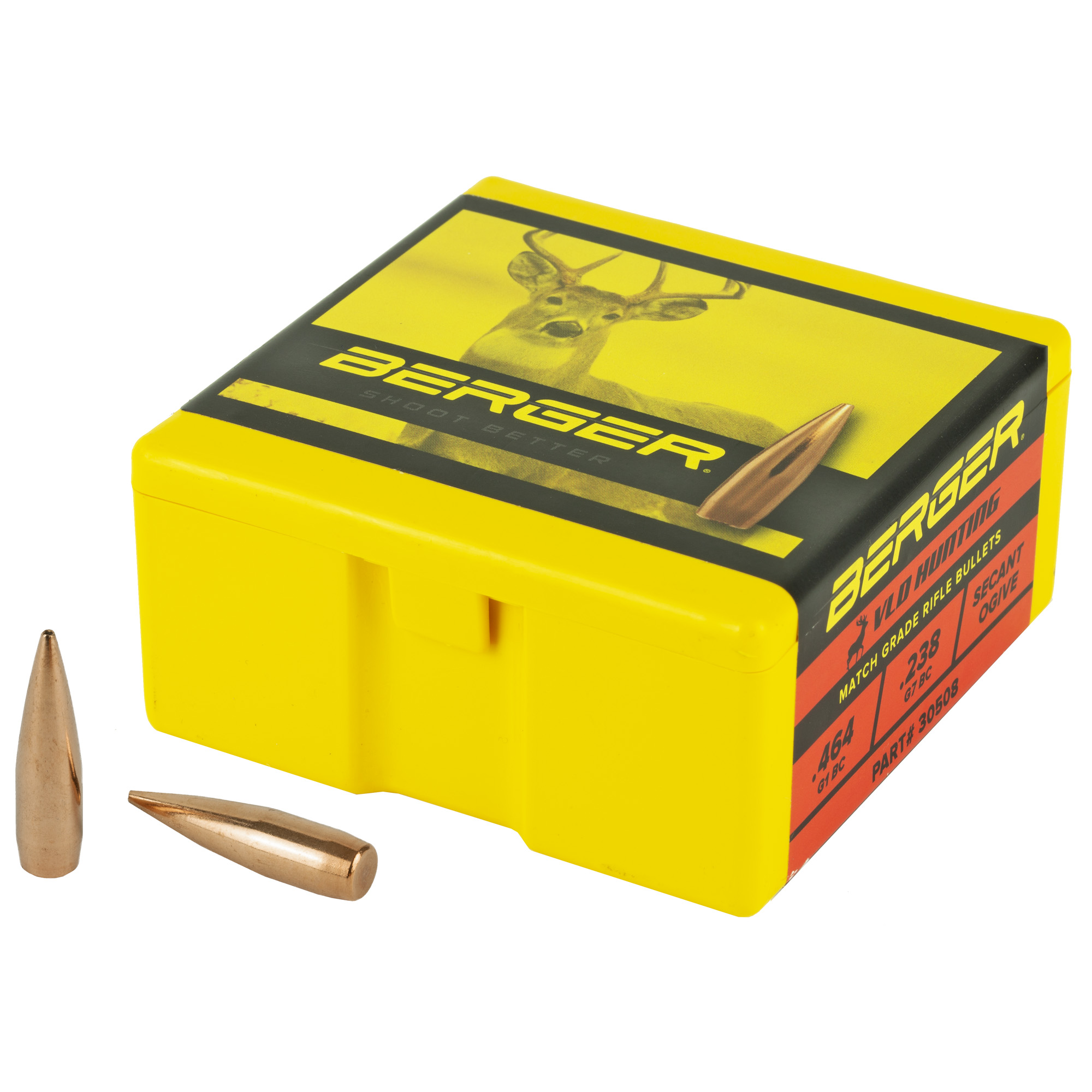 Berger Bullets 30 Caliber .308 155gr Lead and Copper VLD Hunting – 100