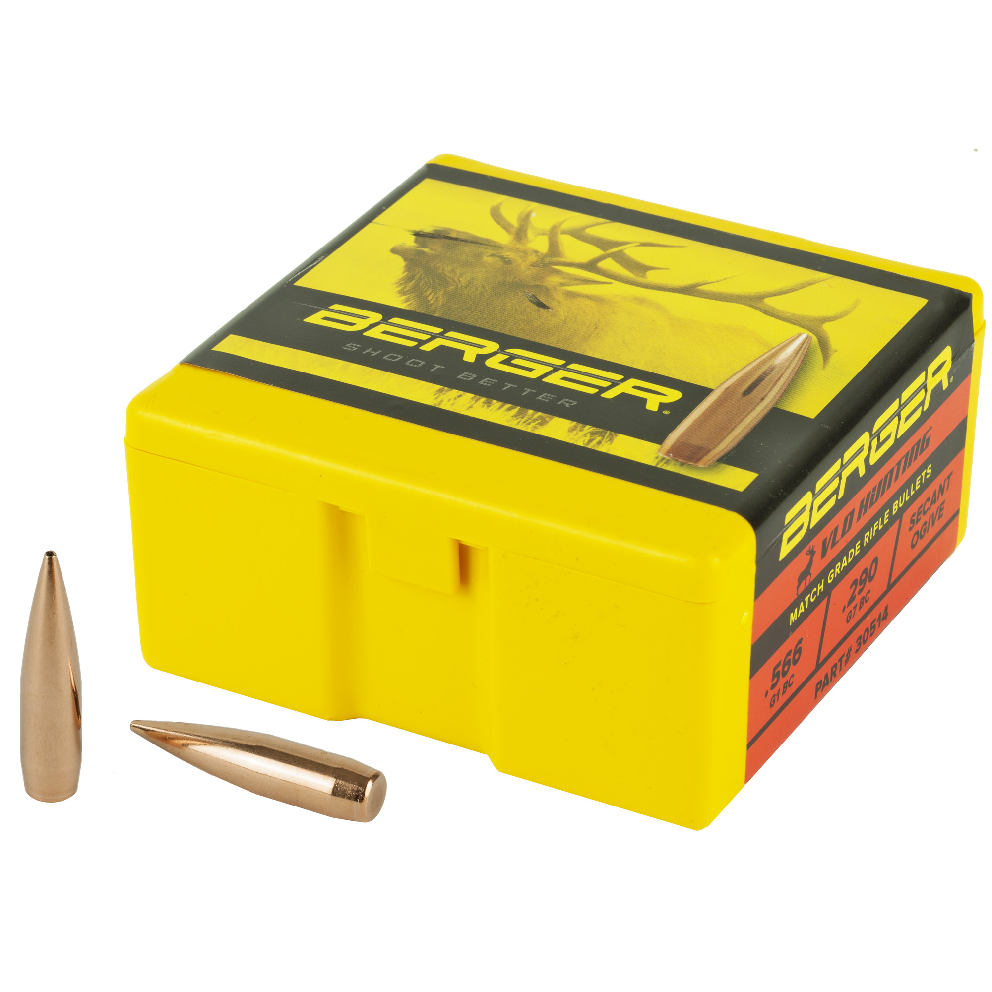 Berger Bullets 30 Caliber .308 190gr Lead and Copper VLD Hunting – 100