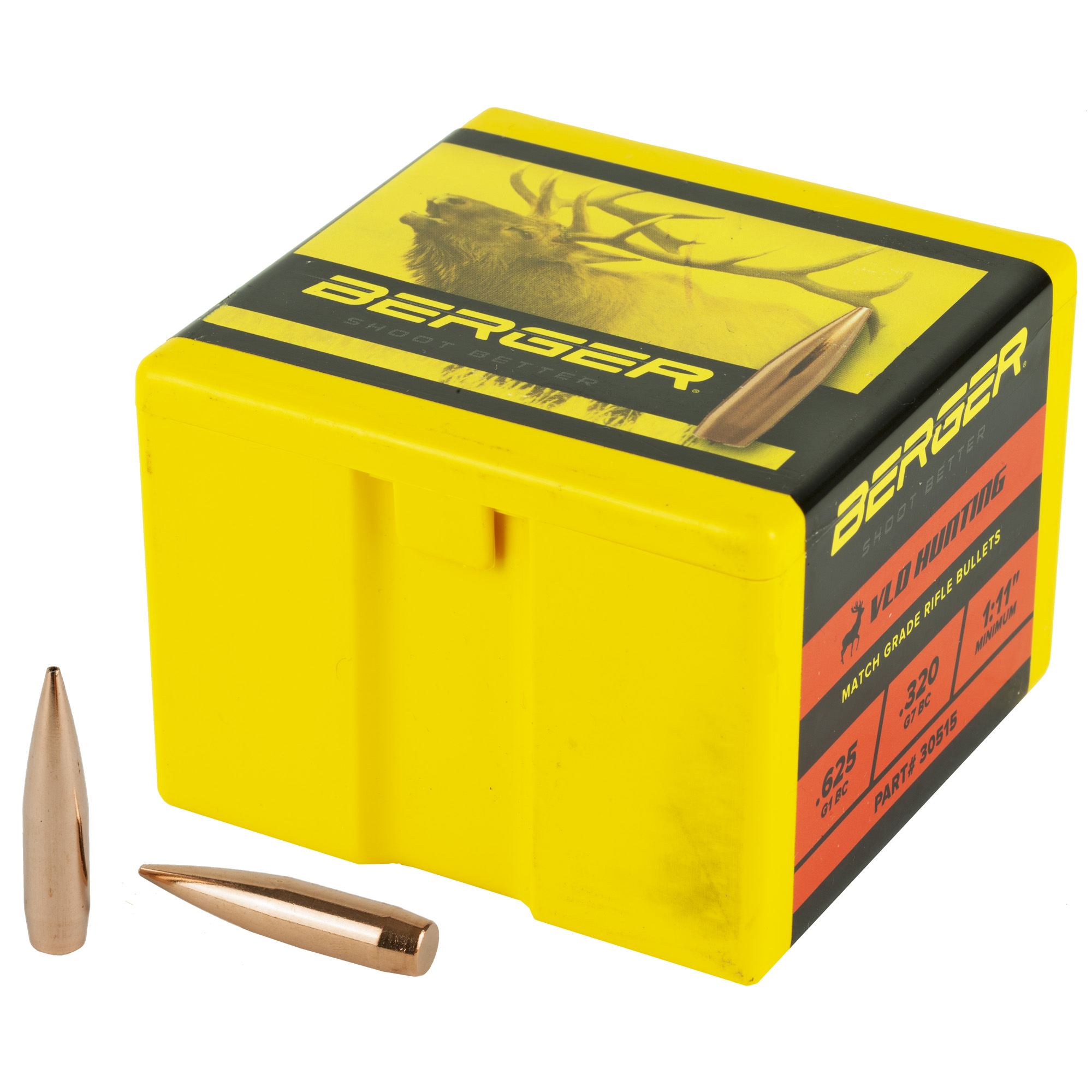 Berger Bullets 30 Caliber .308 210gr Lead and Copper VLD Hunting – 100