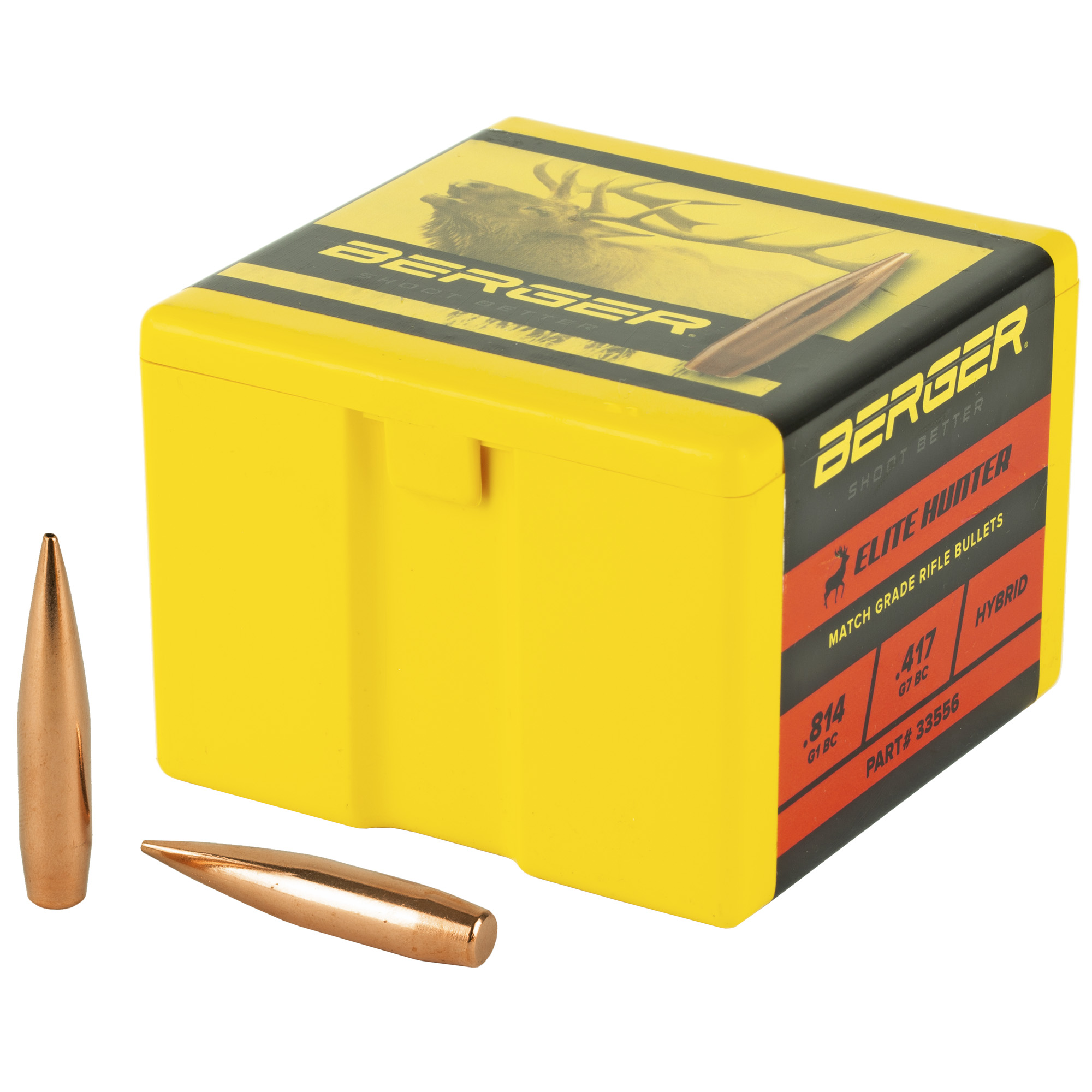 Berger Bullets 338 Caliber .338 300gr Lead and Copper Elite Hunter – 100