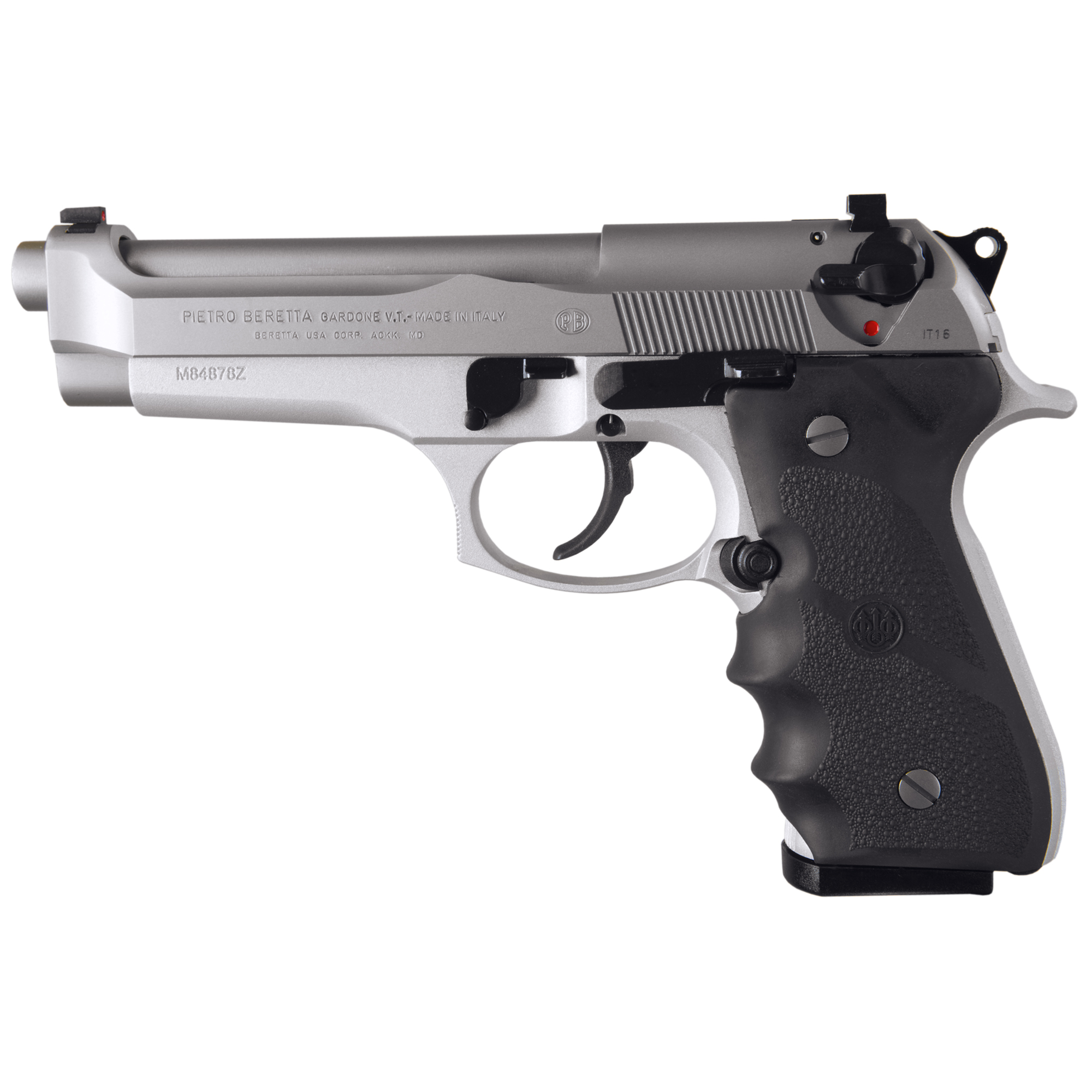 Beretta 92FS Brigadier DA/SA 4.9″ 9mm 10rd 3 Dot – Silver