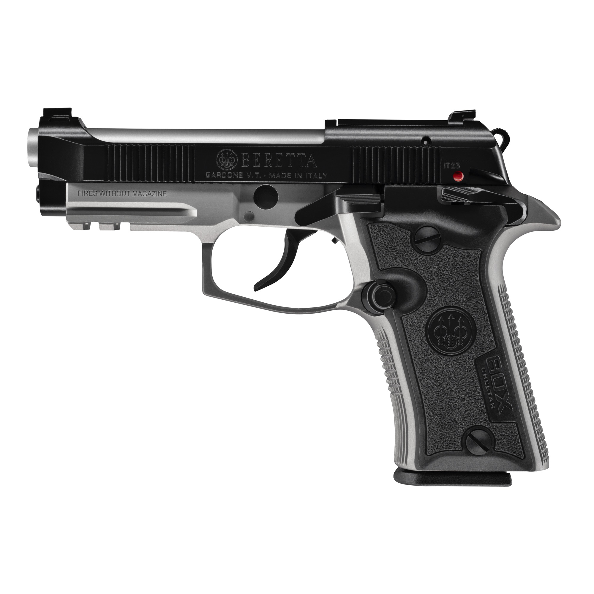 Beretta 80X Cheetah Gray Edition DA/SA 3.9″ 380 ACP 10rd 3 Dot – Black, Gray