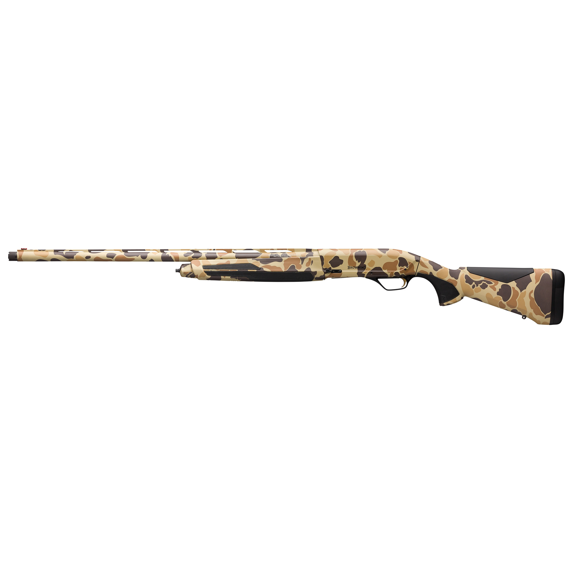 Browning Maxus II Camo 28″ 12 Gauge 3.5″ 4rd Fiber Optic – Tan, Camo