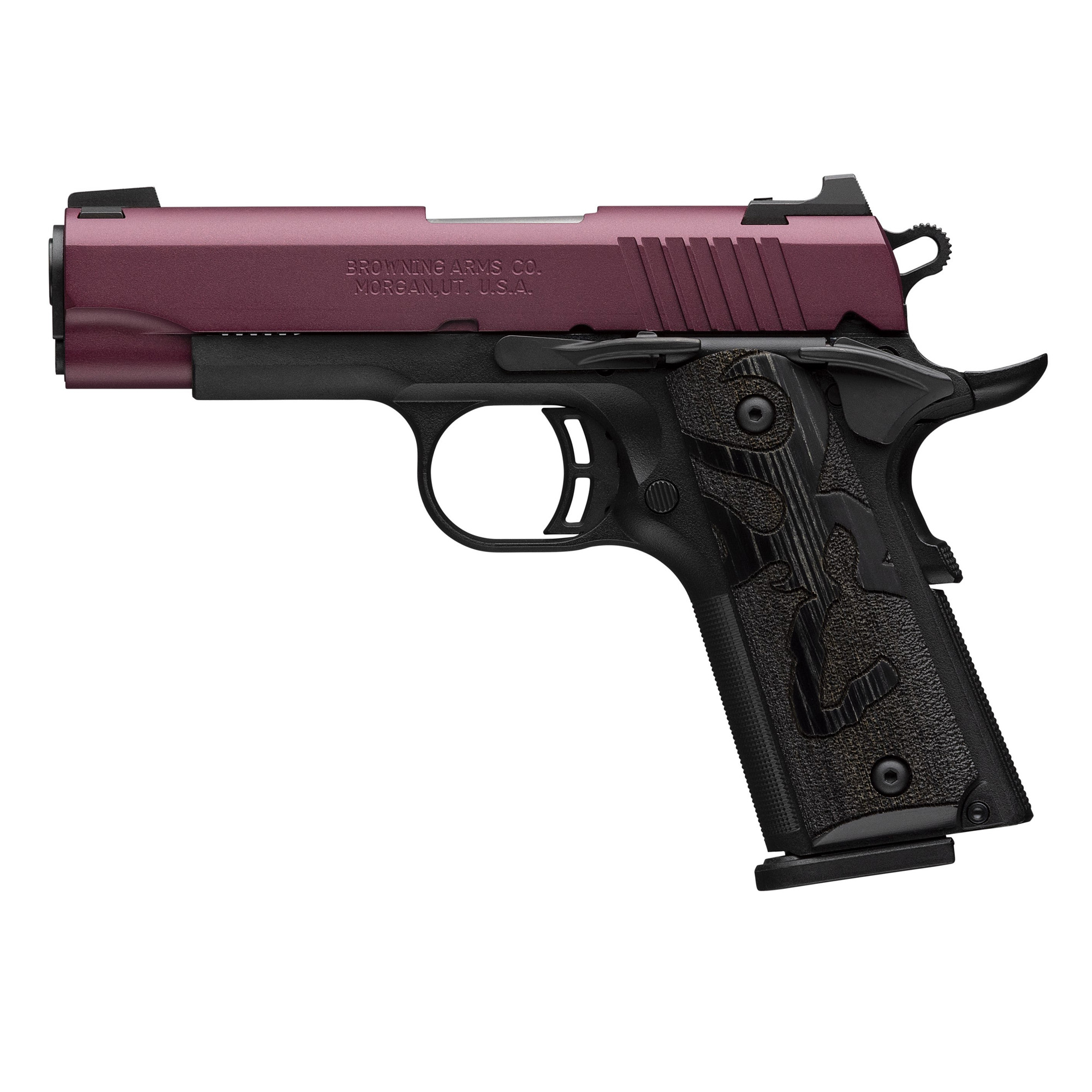 Browning Black Label 1911 3.6″ 380 ACP 10rd 3 Dot – Black Cherry