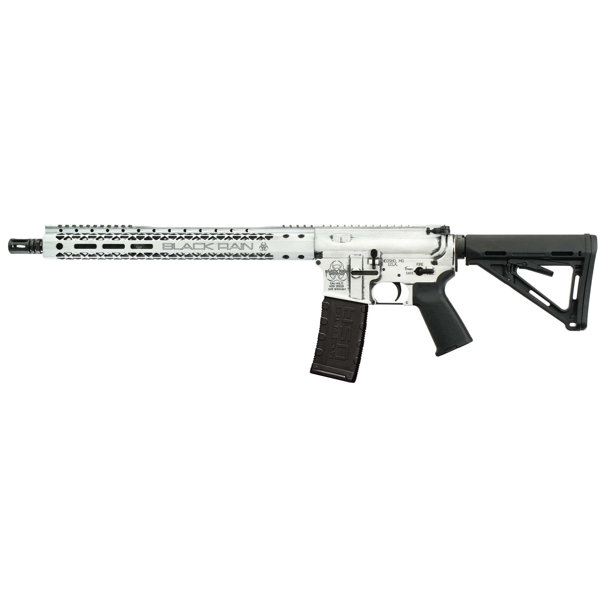 Black Rain Ordnance SPEC15 AR 16″ 5.56 NATO 30rd – Black, White