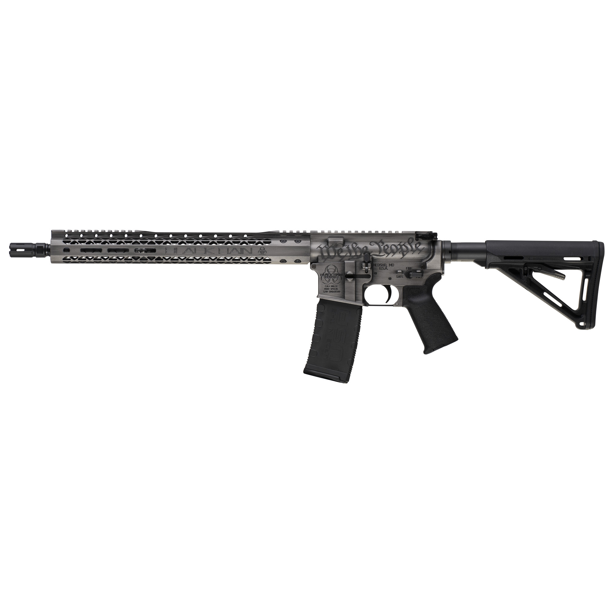 Black Rain Ordnance We The People AR 16″ 5.56 NATO 30rd – Gray