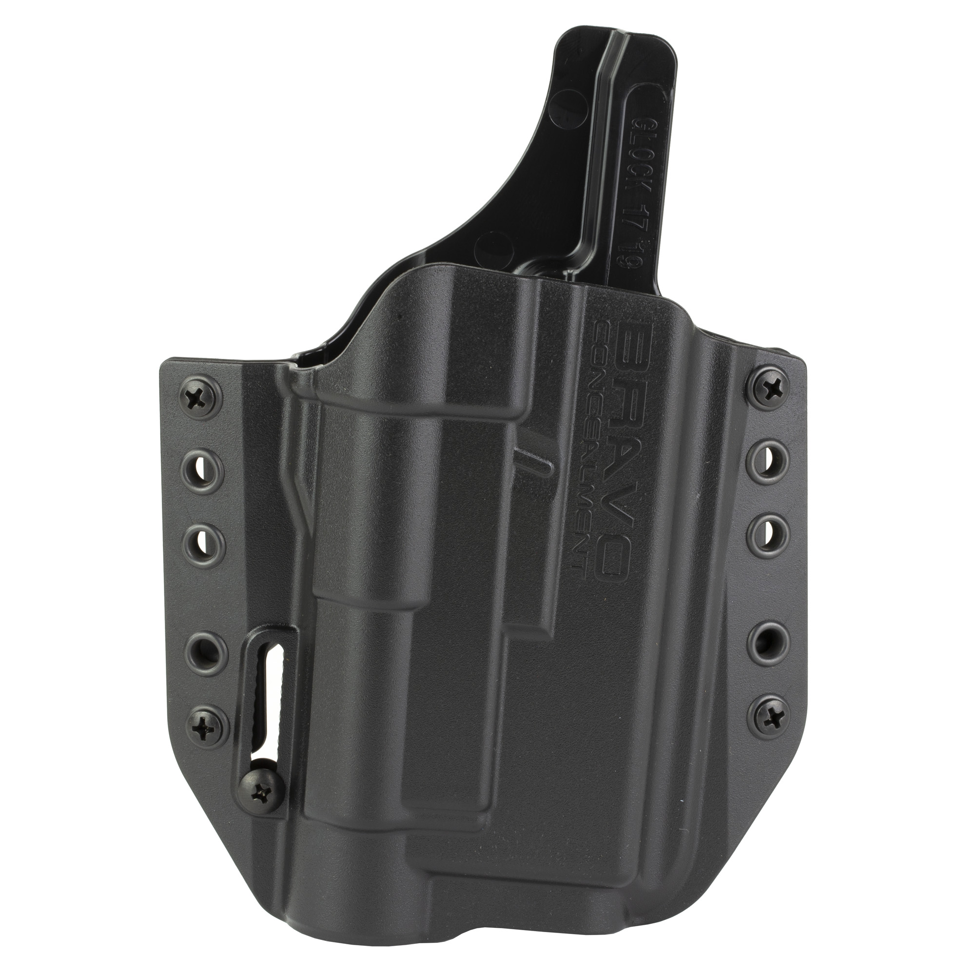 Bravo Concealment Glock 17 BCA Light Bearing Right Hand Polymer Concealment Holster – Black