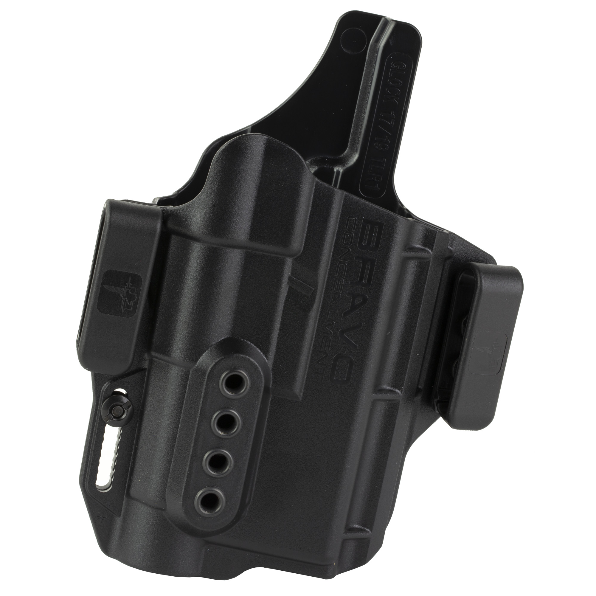 Bravo Concealment Glock 19 Torsion Light Bearing Right Hand Polymer Concealment Holster – Black