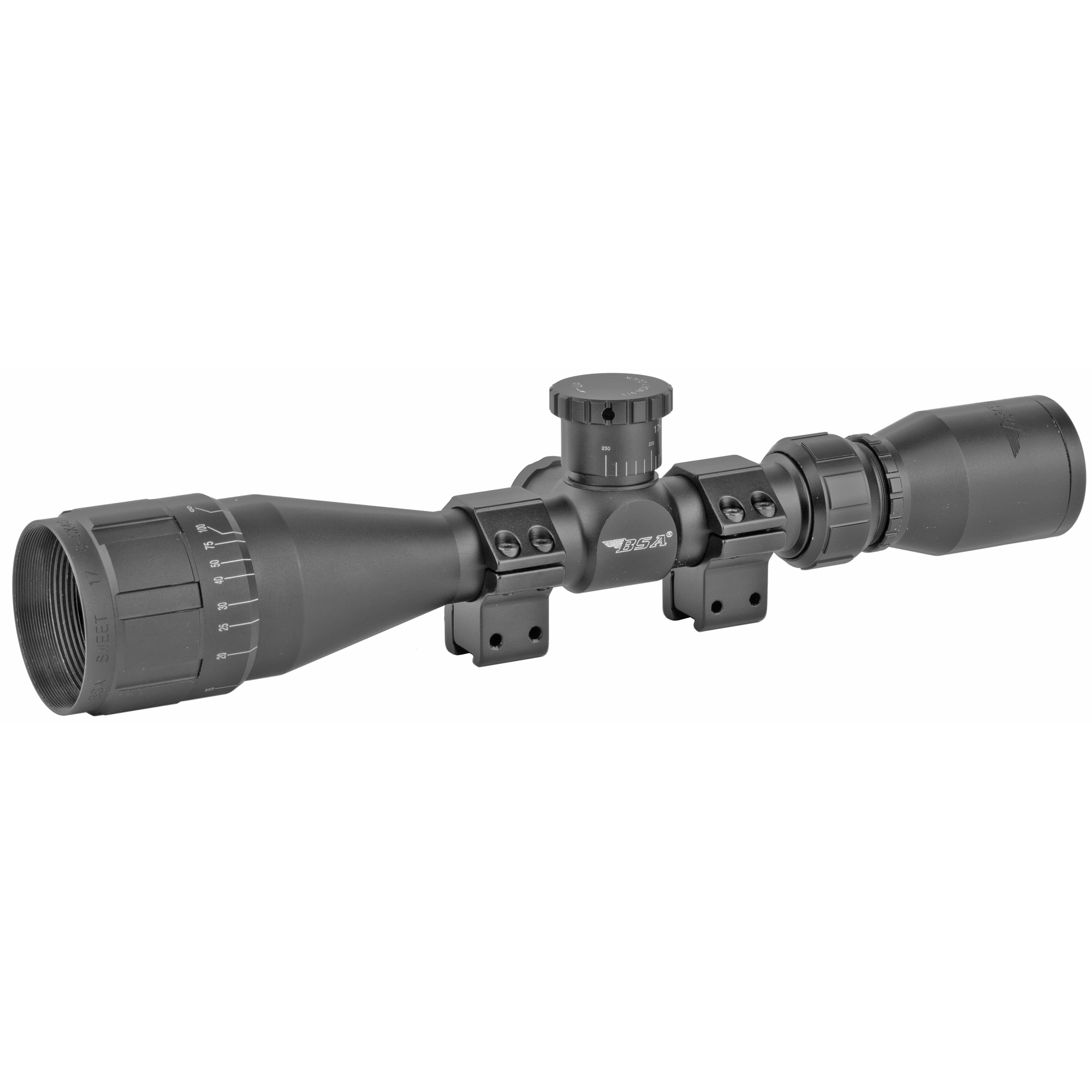 BSA Optics Sweet 17 30/30 3-9X Rimfire Scope 1″ – Black