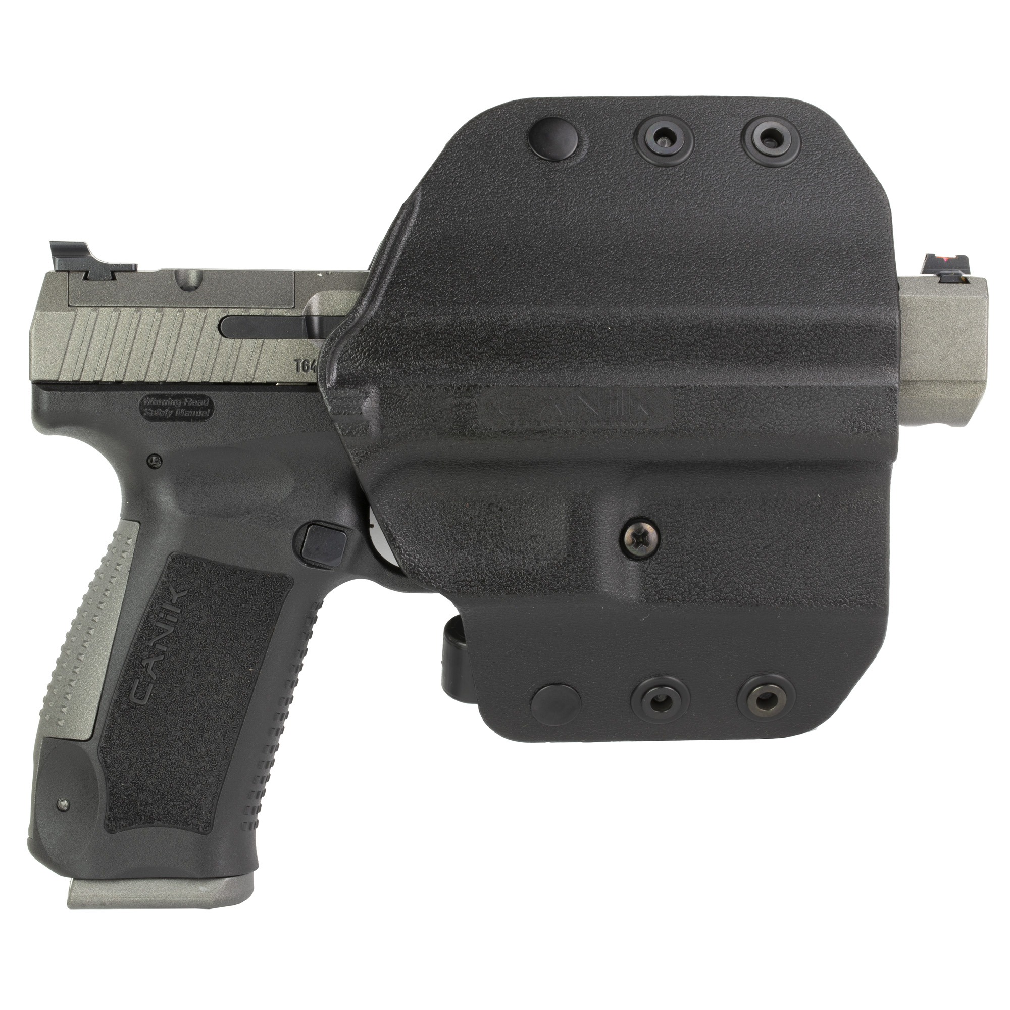 Canik TP9SFx Striker Fired 5.2″ 9mm 10rd Fiber Optic Front Sight – Black, Tungsten