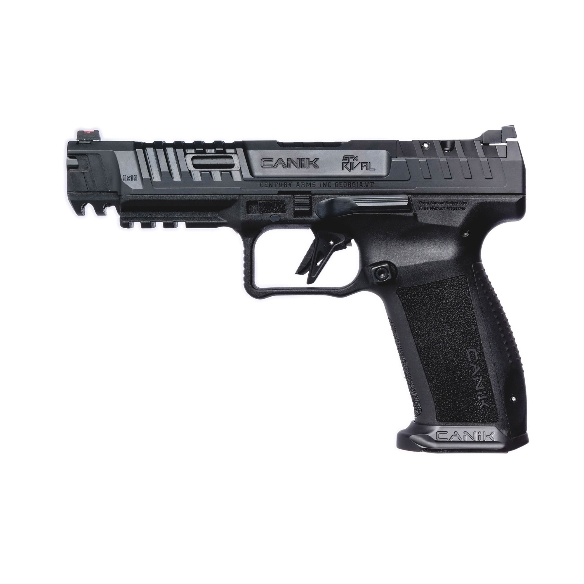 Canik SFX Rival Striker Fired 5″ 9mm 18rd Fiber Front & Adjustable Rear Sights – Dark Side