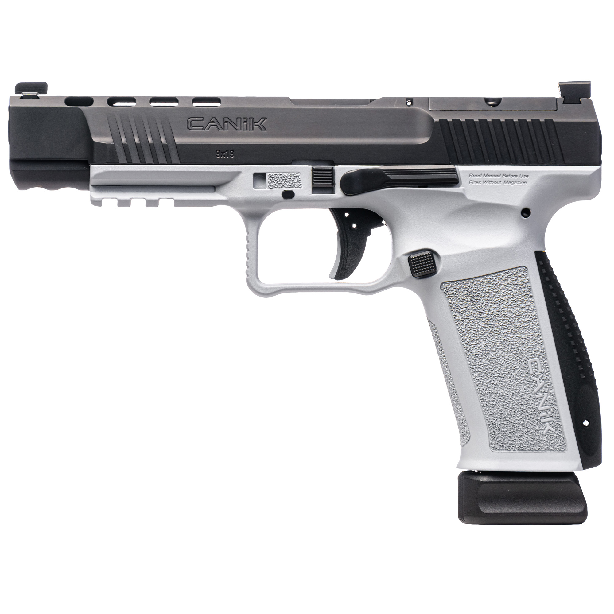 Canik TP9 METE SFx Striker Fired 5.2″ 9mm 20rd 3 Dot – Black, White