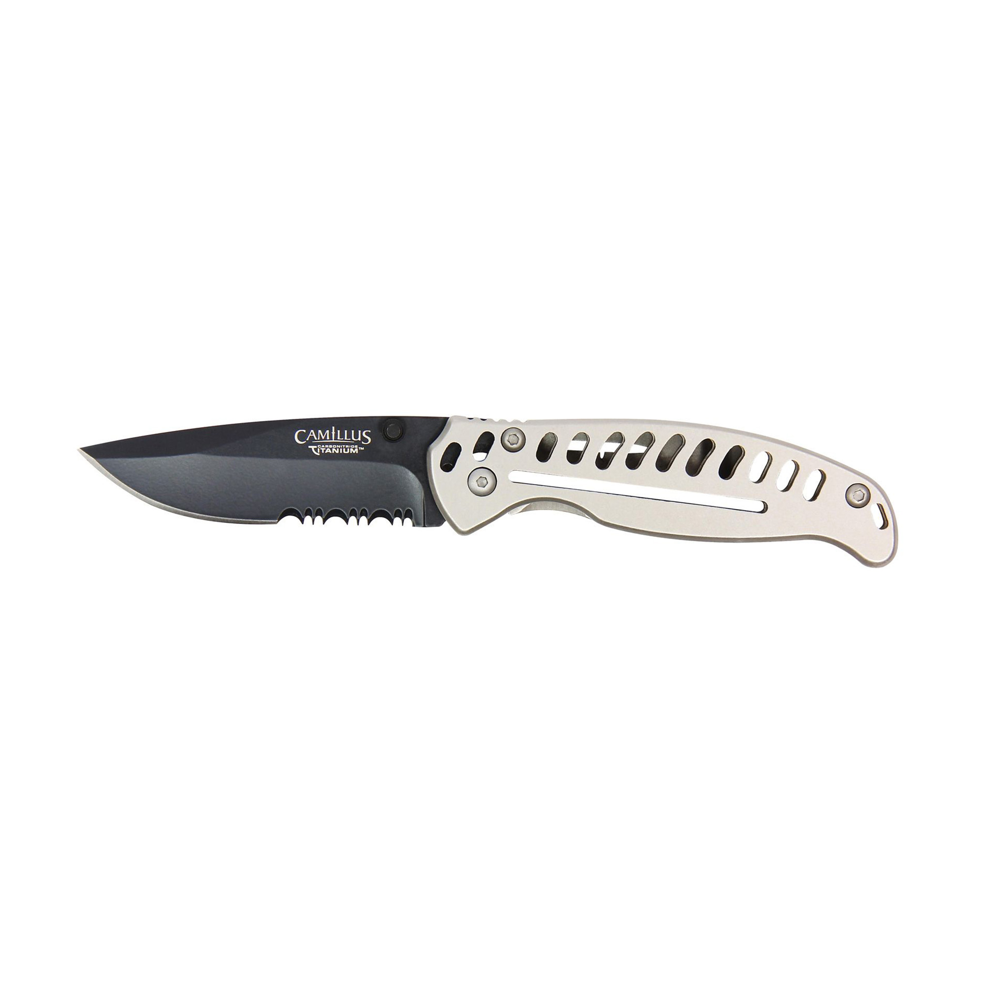 Camillus EDC3 Stainless Steel AUS 8 Folding Knife 3″ – Black, Silver