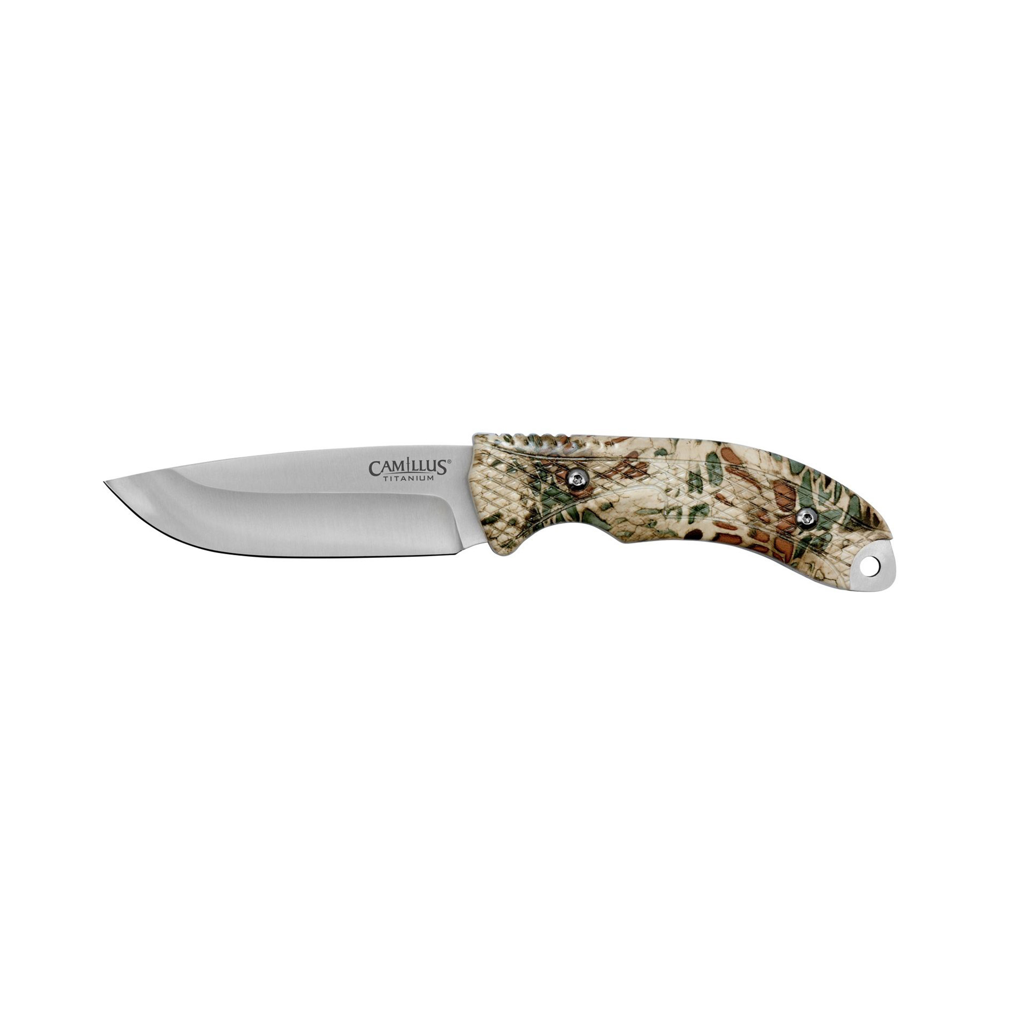 Camillus Mask Rubber 420 Stainless Steel Fixed Blade Knife 4″ – Silver