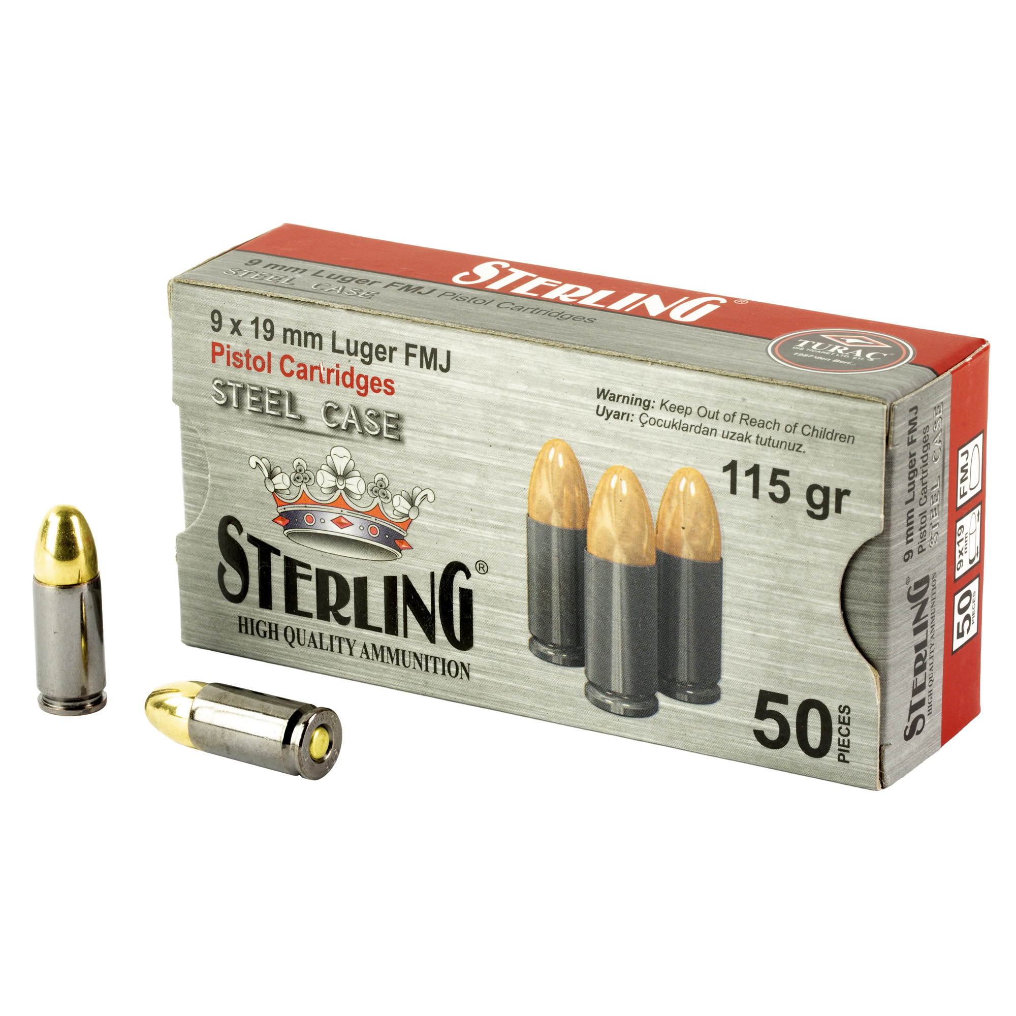 Century Arms Steel Case 9mm 115gr Full Metal Jacket – 50rd