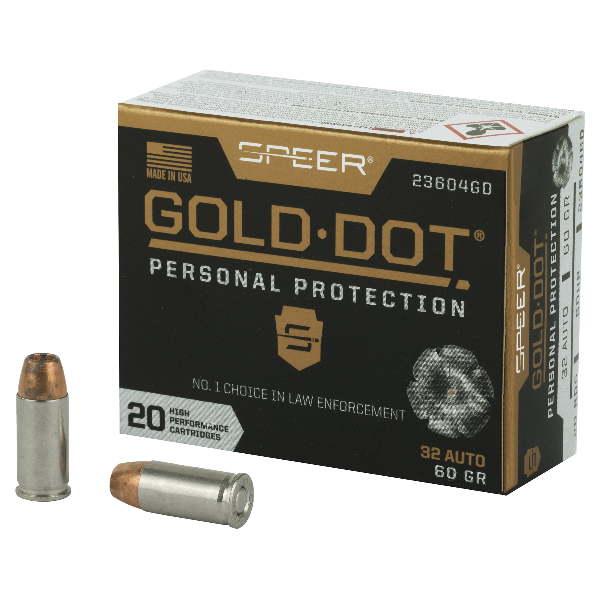 Speer Gold Dot 32 ACP 60gr Hollow Point – 20rd