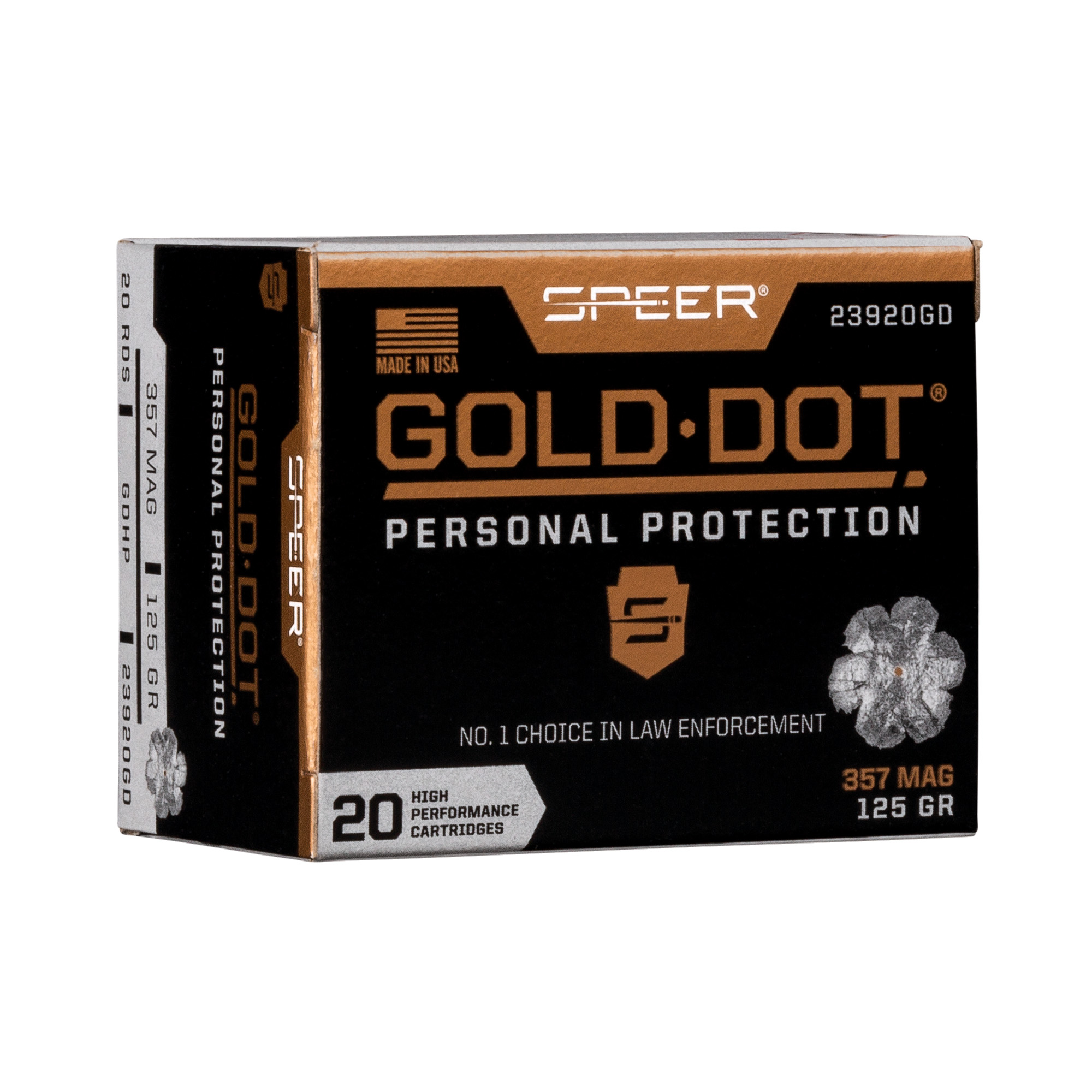 Speer Gold Dot 357 Magnum 125gr Hollow Point – 20rd