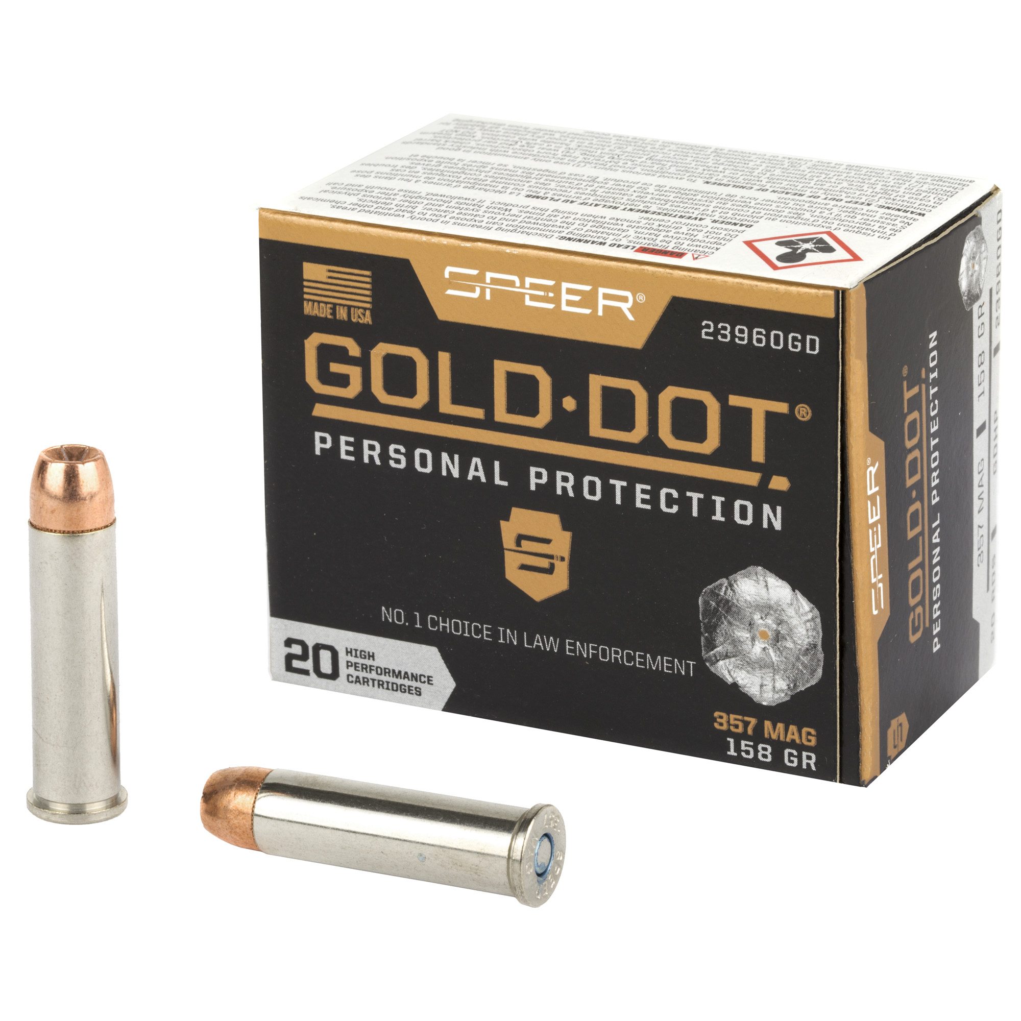 Speer Gold Dot 357 Magnum 158gr Hollow Point – 20rd