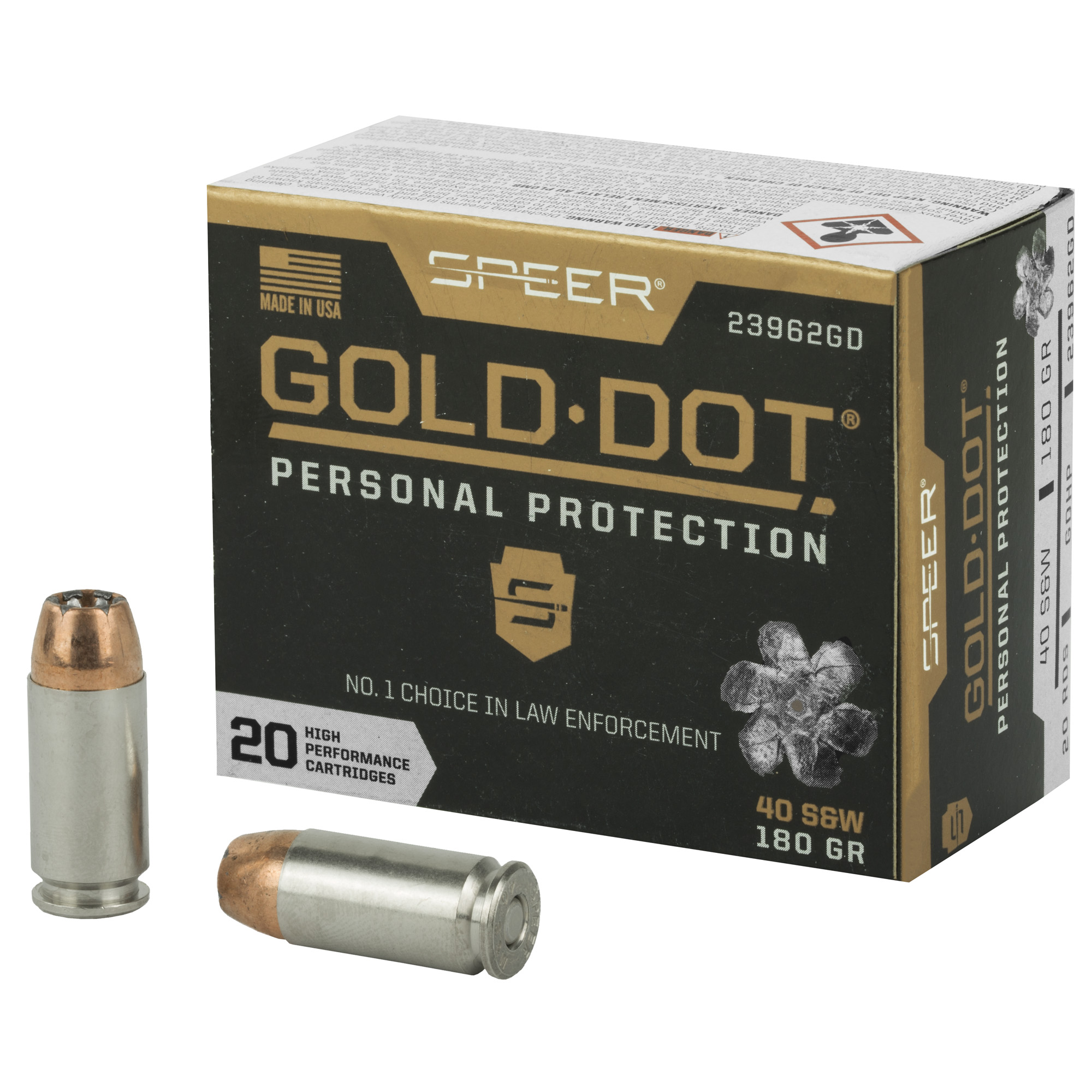 Speer Gold Dot 40 S&W 180gr Hollow Point – 20rd