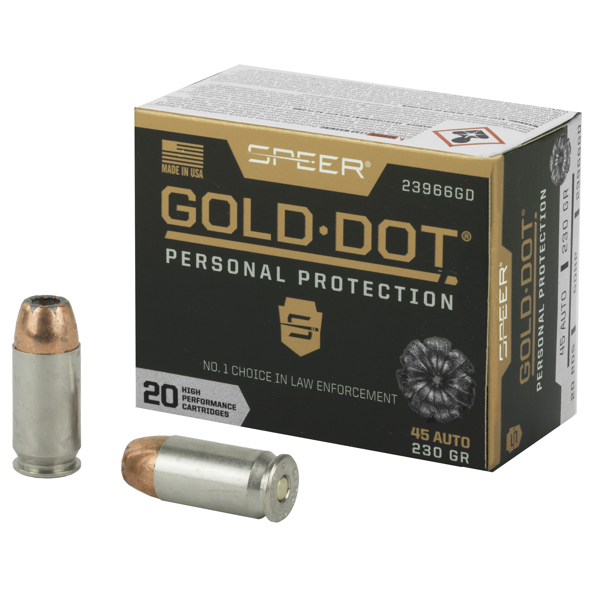 Speer Gold Dot 45 ACP 230gr Hollow Point – 20rd