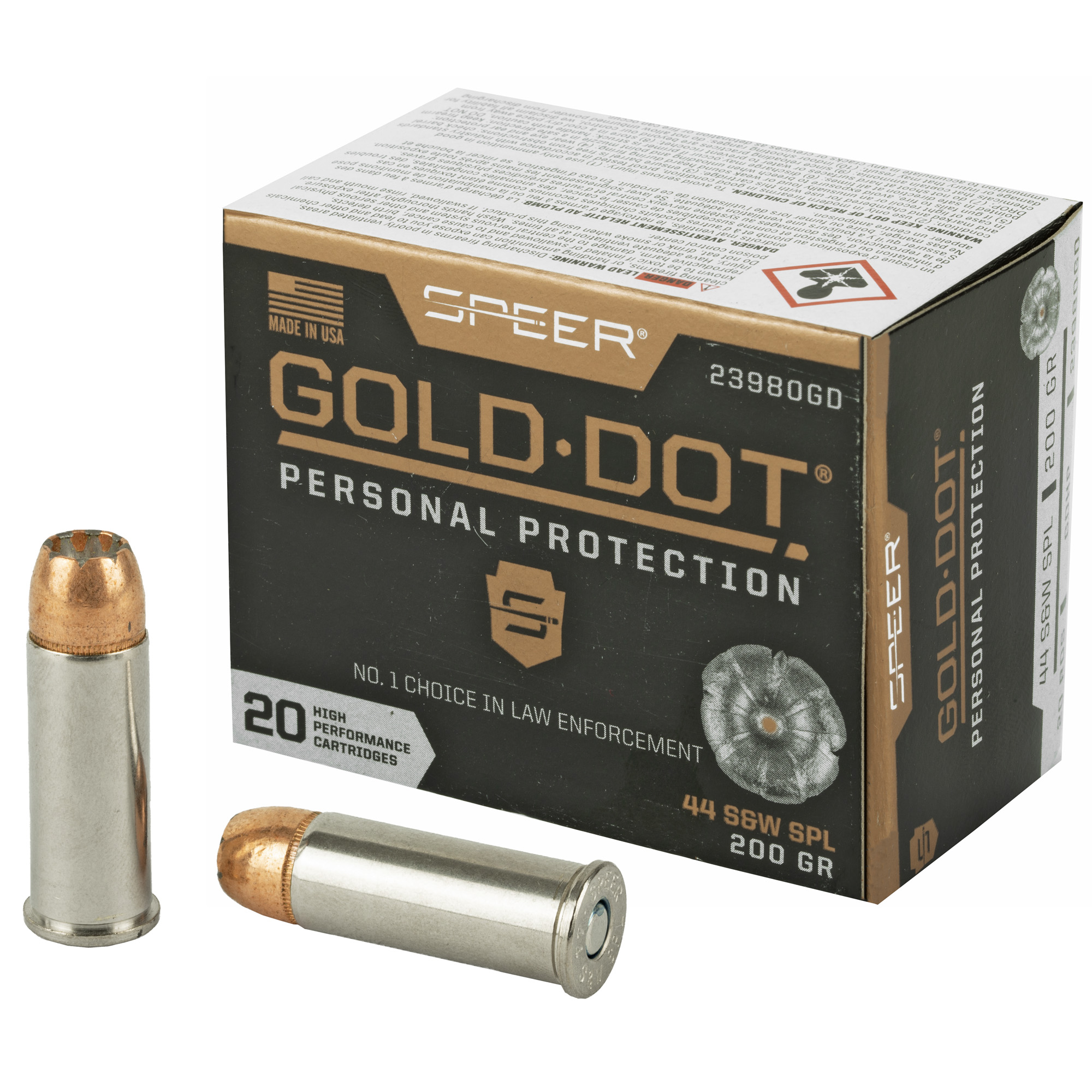 Speer Gold Dot 44 Special 200gr Hollow Point – 20rd