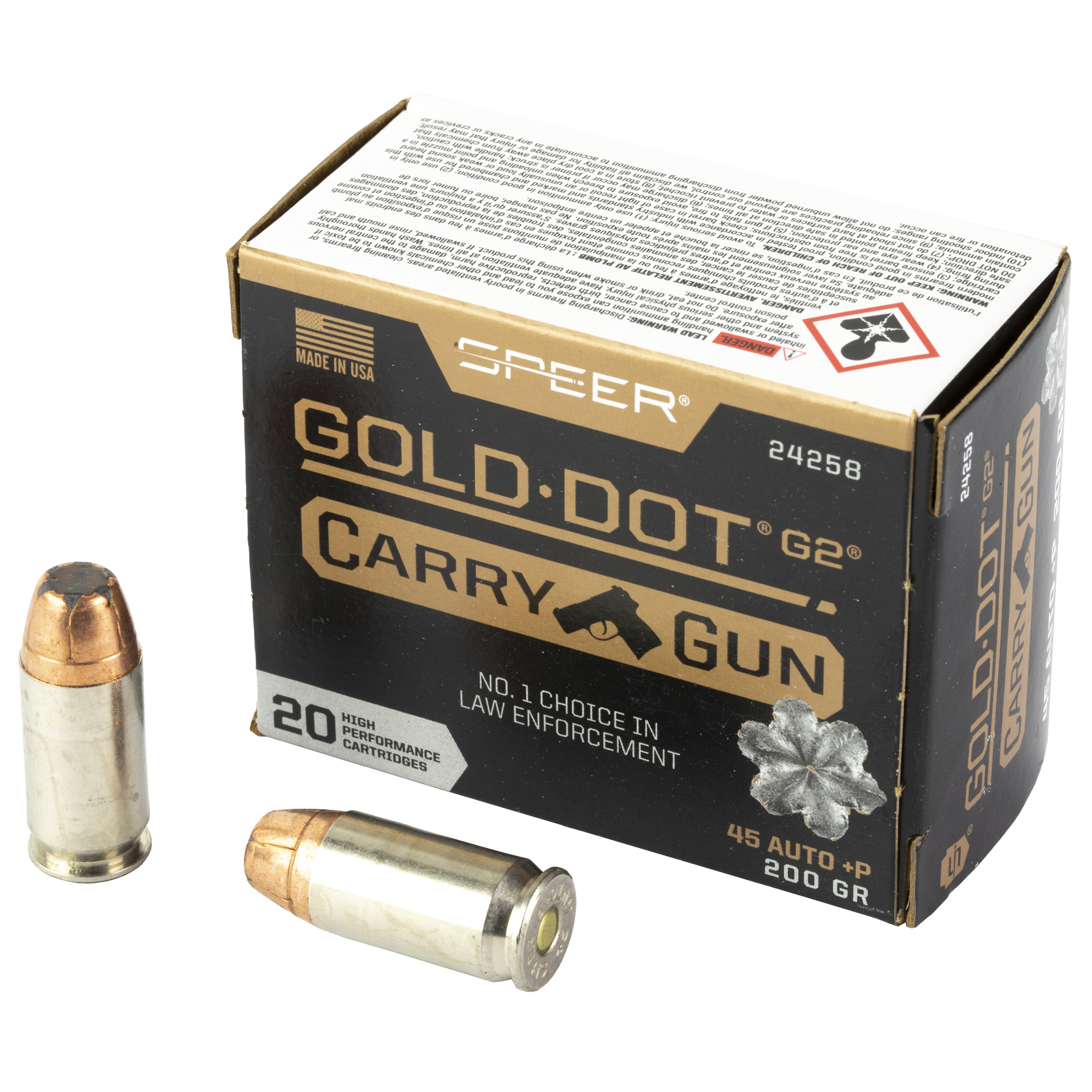 Speer Gold Dot 45 ACP 200gr Hollow Point – 20rd