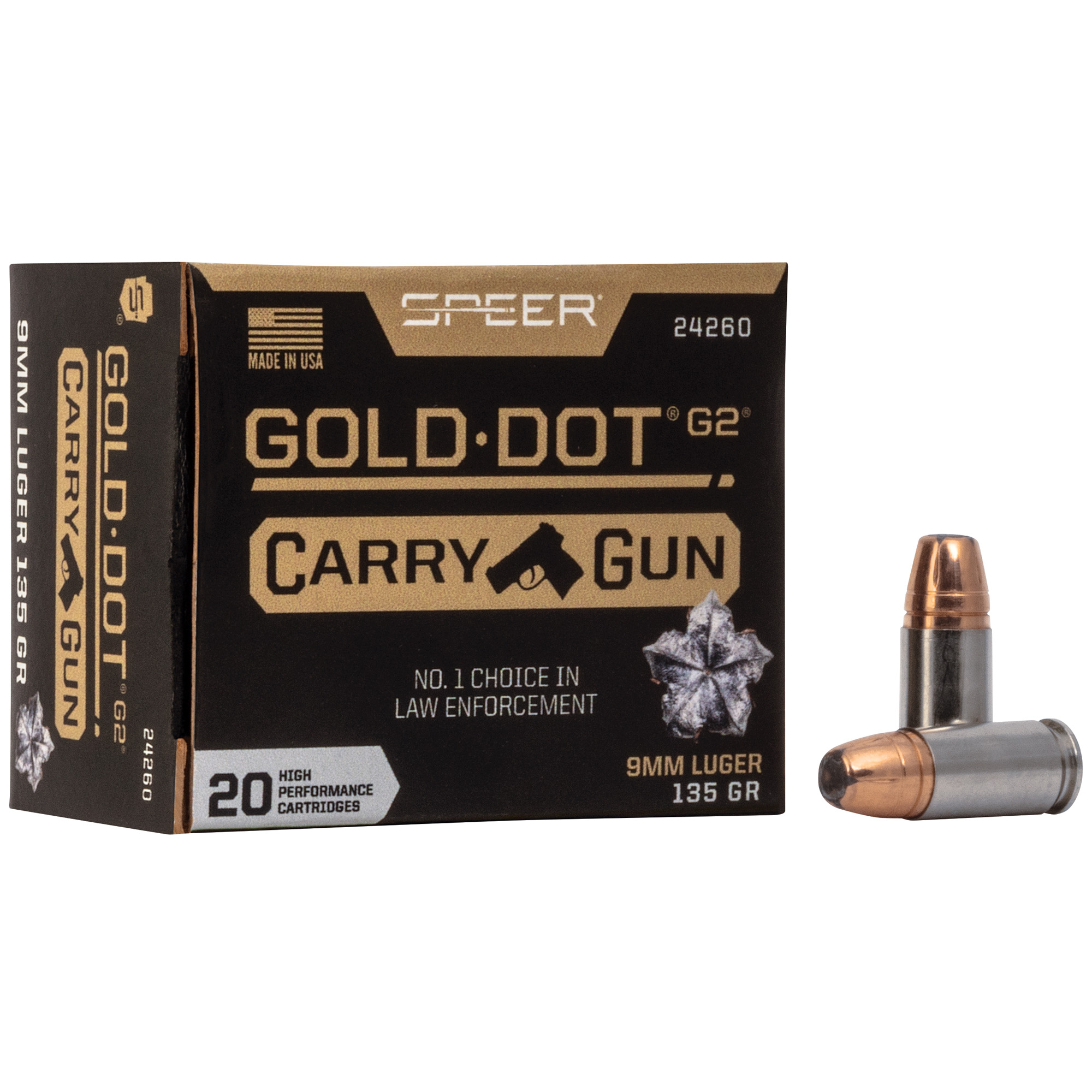 Speer Gold Dot 9mm 135gr Hollow Point – 20rd