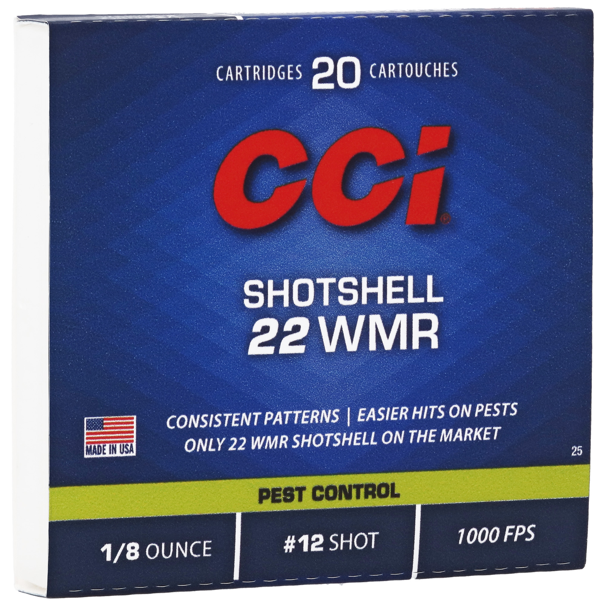 CCI Ammunition Shotshell 22 WMR #12 52gr – 20rd