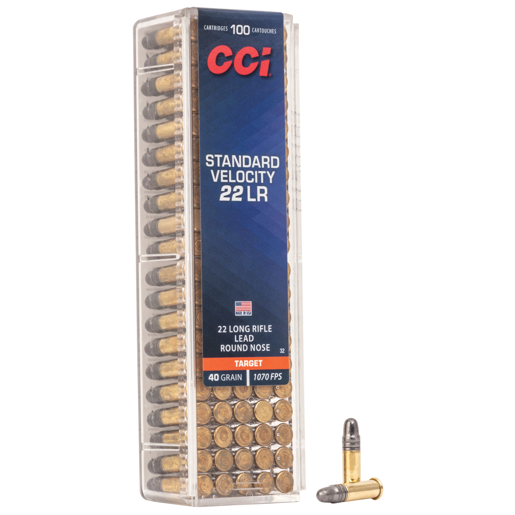 CCI Ammunition Standard Velocity 22 LR 40gr Lead Round Nose – 100rd