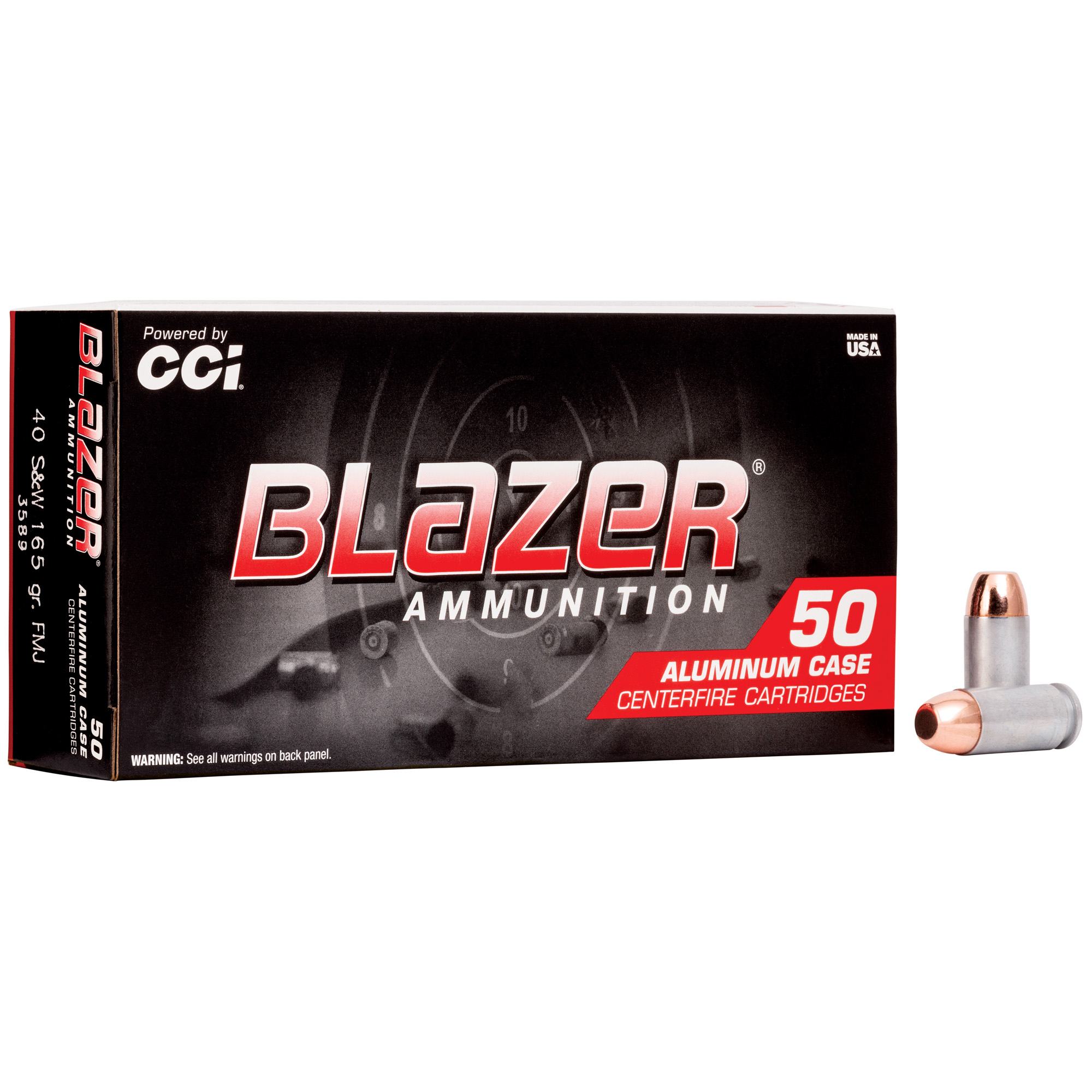 Blazer 40 S&W 165gr Full Metal Jacket – 50rd