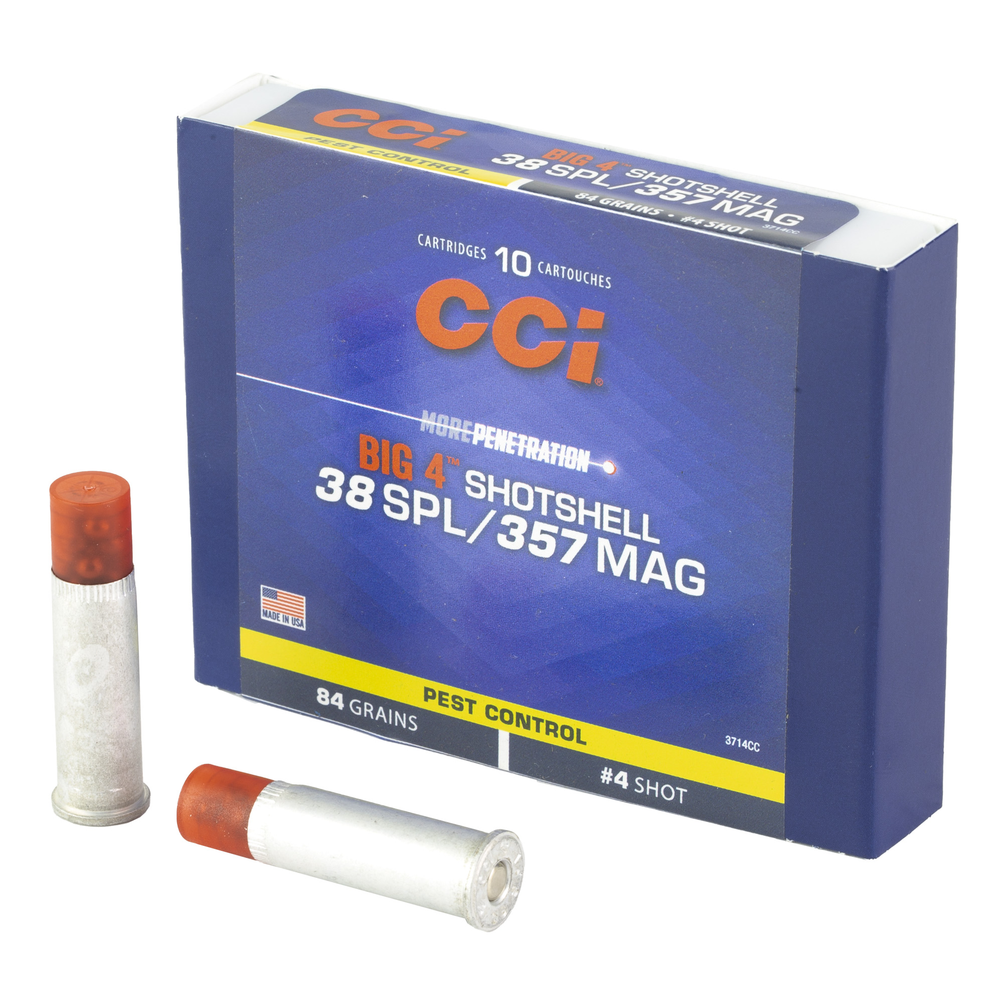 CCI Ammunition Shotshell 357 Magnum 38 Special #4 Shot Size 84gr – 10rd