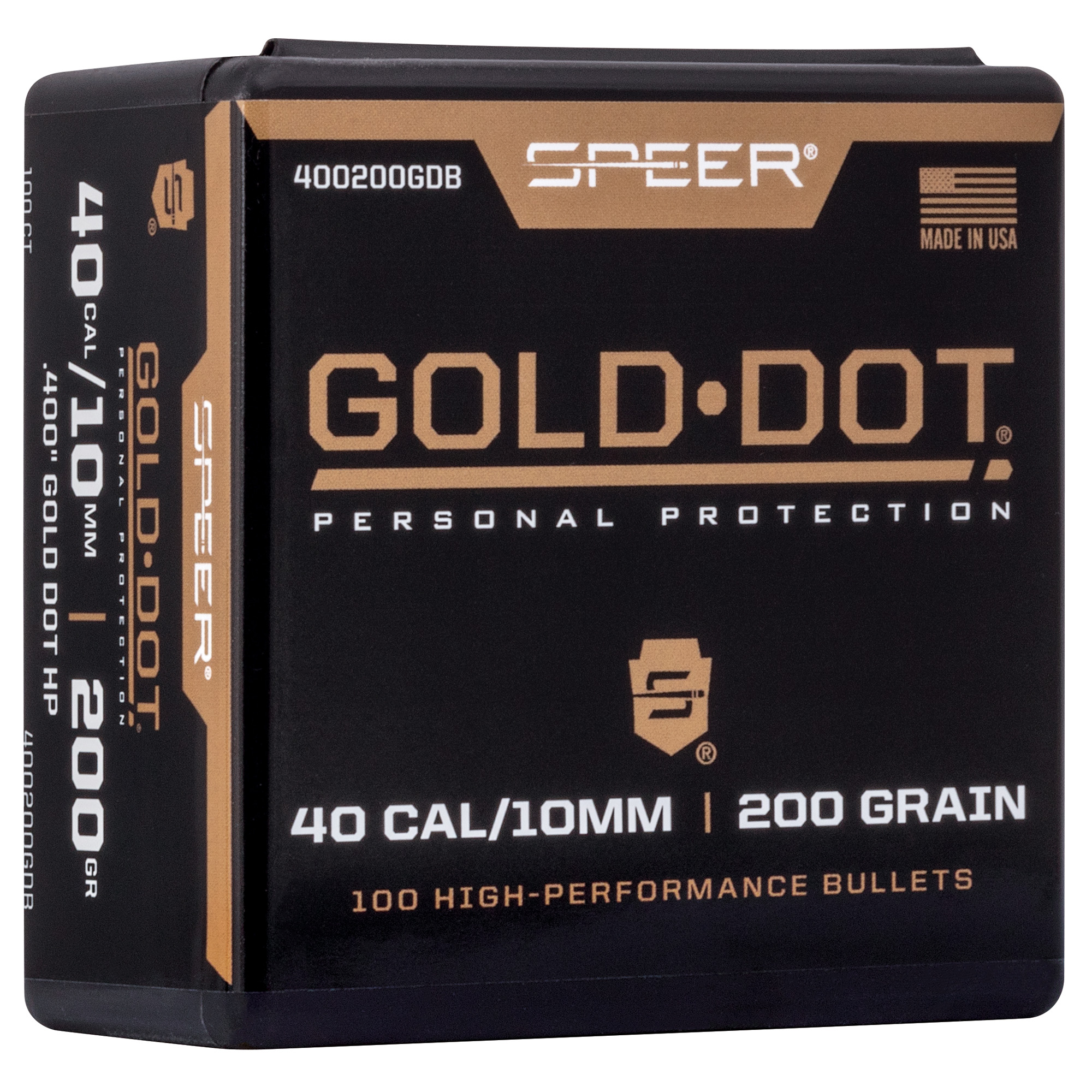 Speer Gold Dot 40 Caliber .400 200gr Hollow Point – 100