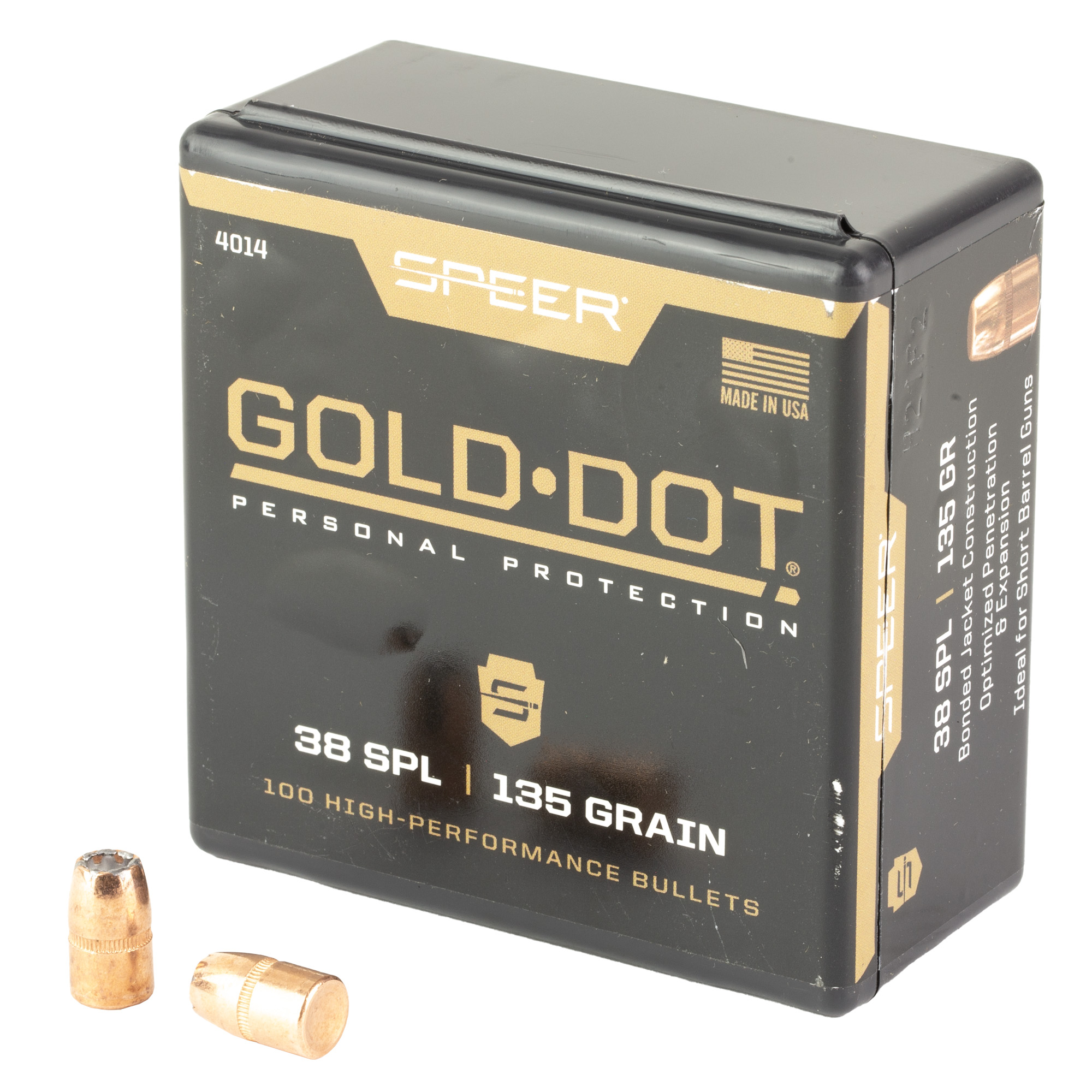 Speer Gold Dot 357 Caliber 38 Caliber .357 135gr Hollow Point – 100