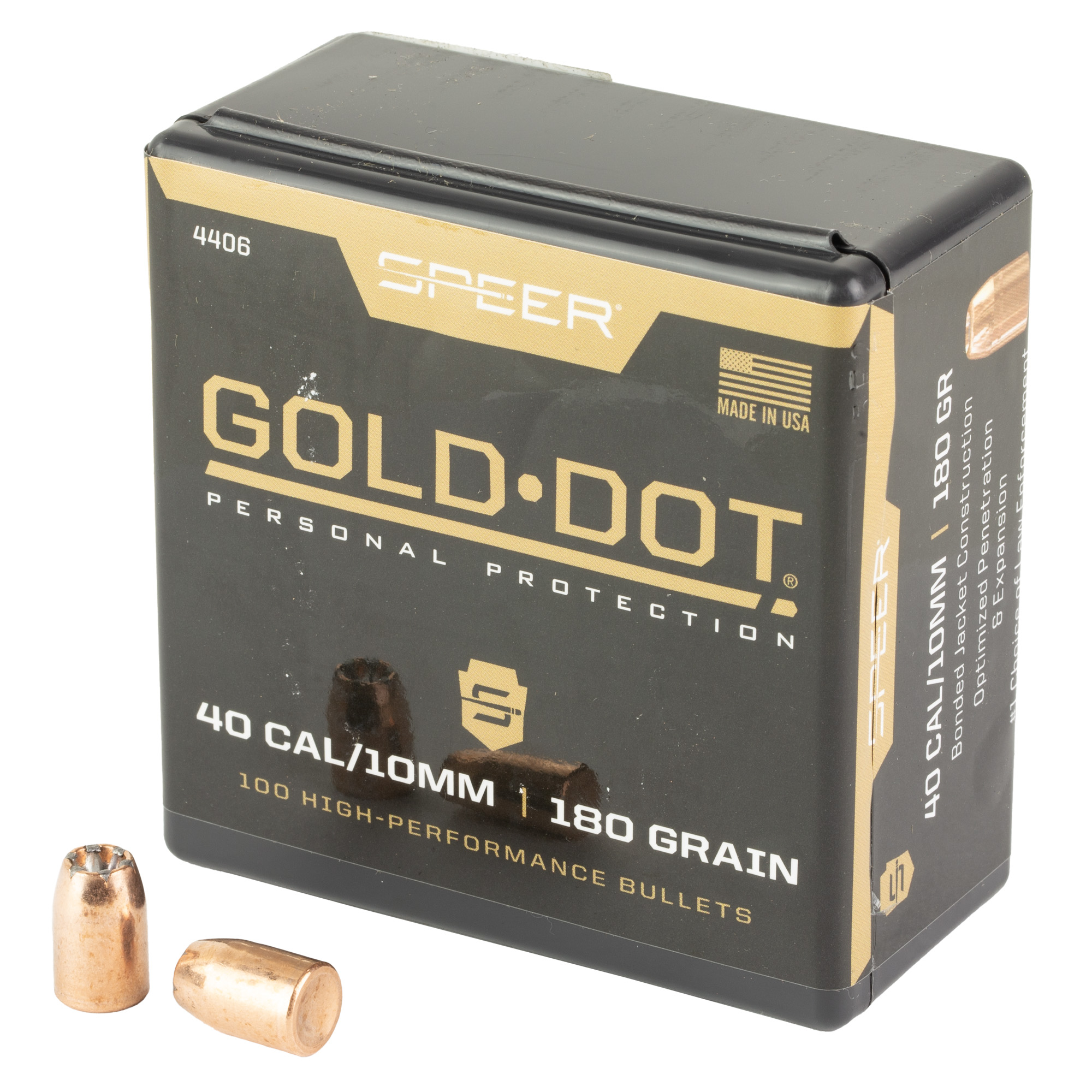 Speer Gold Dot 40 Caliber .400 180gr Hollow Point – 100