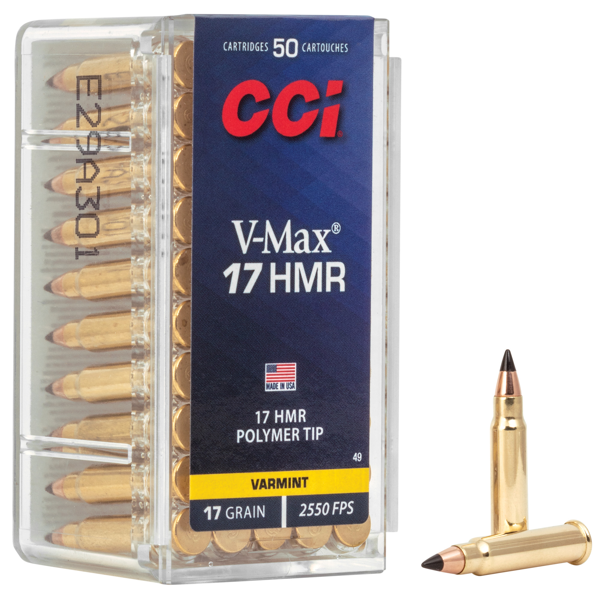 CCI Ammunition V-Max 17 HMR 17gr – 50rd